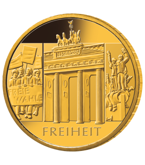 Die offizielle deutsche 100-Euro-Goldmünze 2022 "Freiheit"	