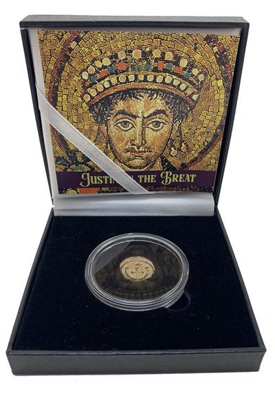 Byzanz Nummus Justinian der Große 527-565 n. Chr.