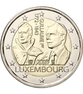 Monnaie de 2 Euros «Grand Duc Guillaume Ier»  Luxembourg 2018 