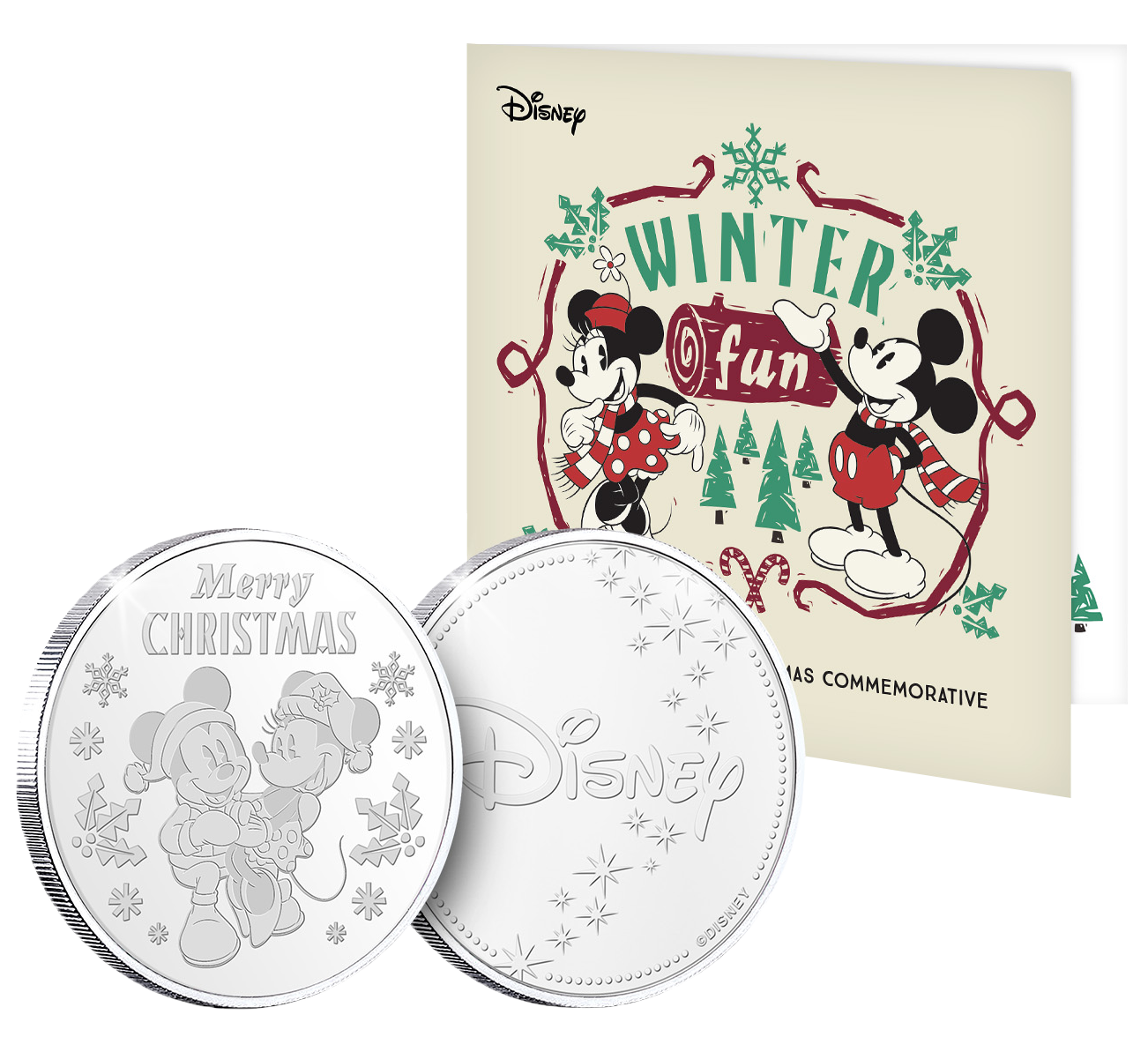 Carte de voeux « Mickey et Minnie - Édition Noël » Société Française