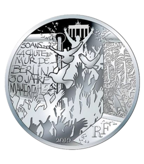 La monnaie de 10 Euros argent «Chute du Mur Berlin» France 2019
