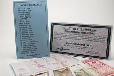 25er-Satz verschiedene Banknoten