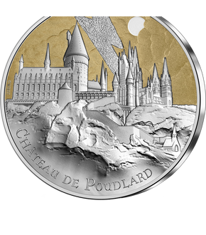 Monnaie officielle de 50 Euros en argent «Harry Potter : Le Chateau de Poudlard 1/4 - 2021