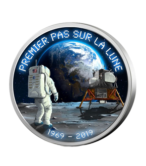 Frappe argent « Premier Pas sur la Lune 1969-2019»