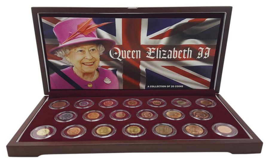 20er-Set Porträtmünzen von Königin Elizabeth II.