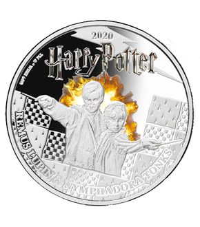 Monnaie officielle argentée et colorisée «Harry Potter - Lupin & Tonks» 2020