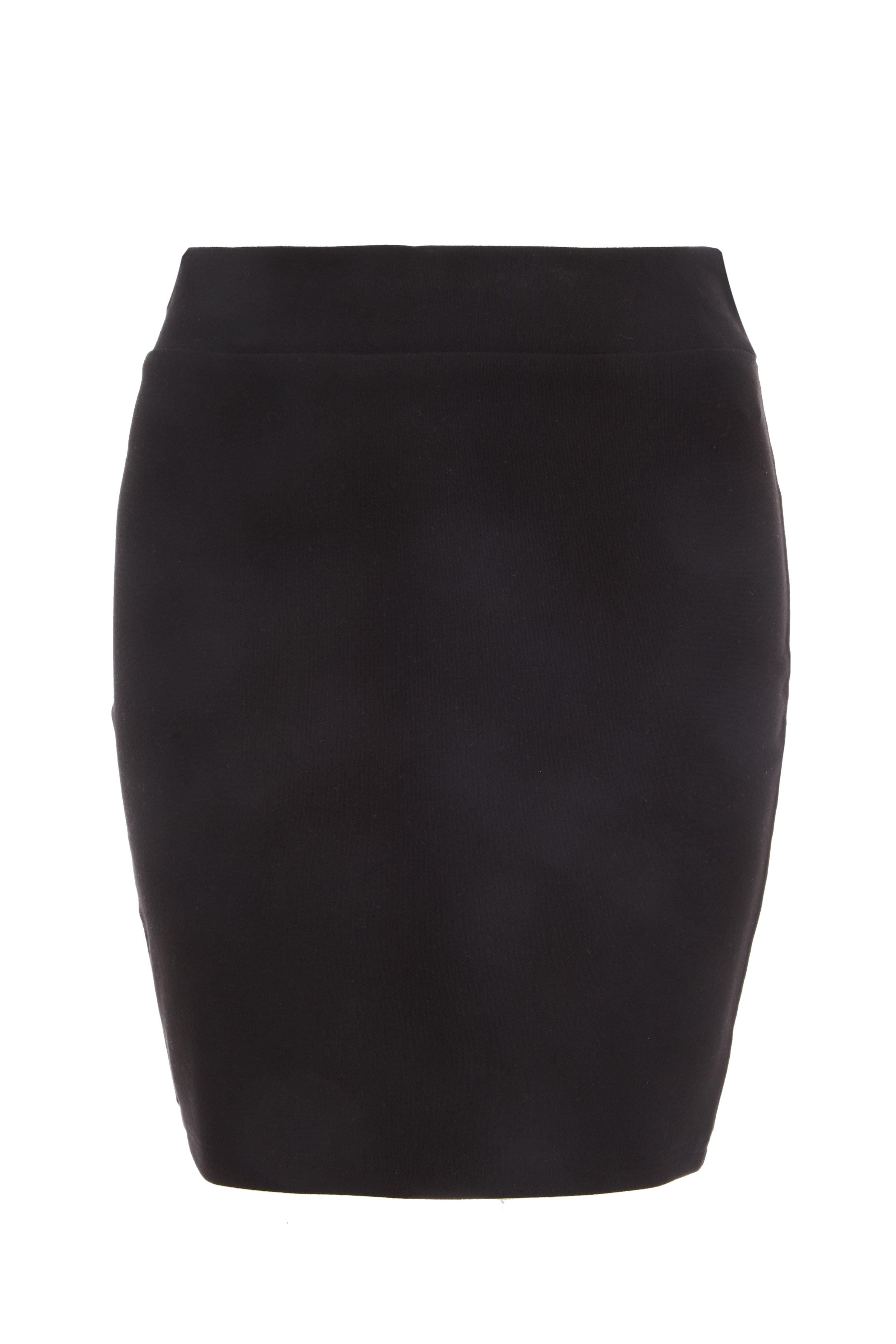 Shape Black Vinyl Bodycon Skirt