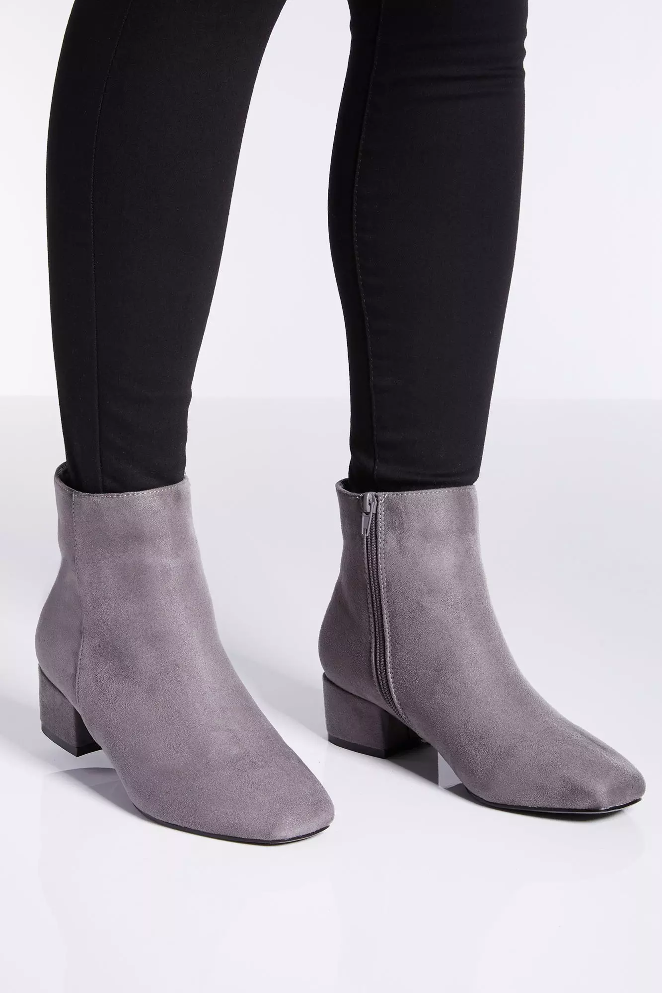 wide fit suede boots