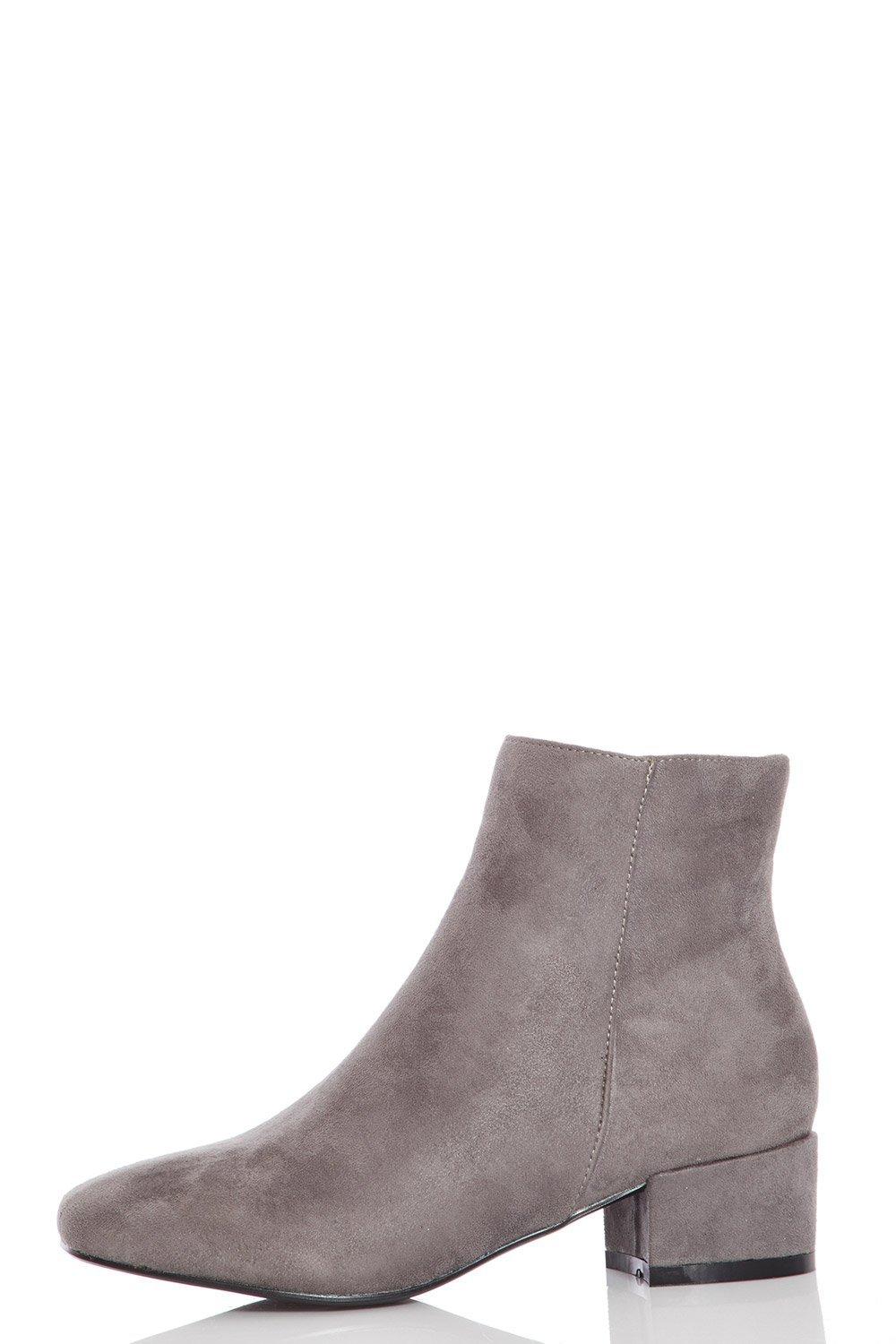 wide fit grey boots