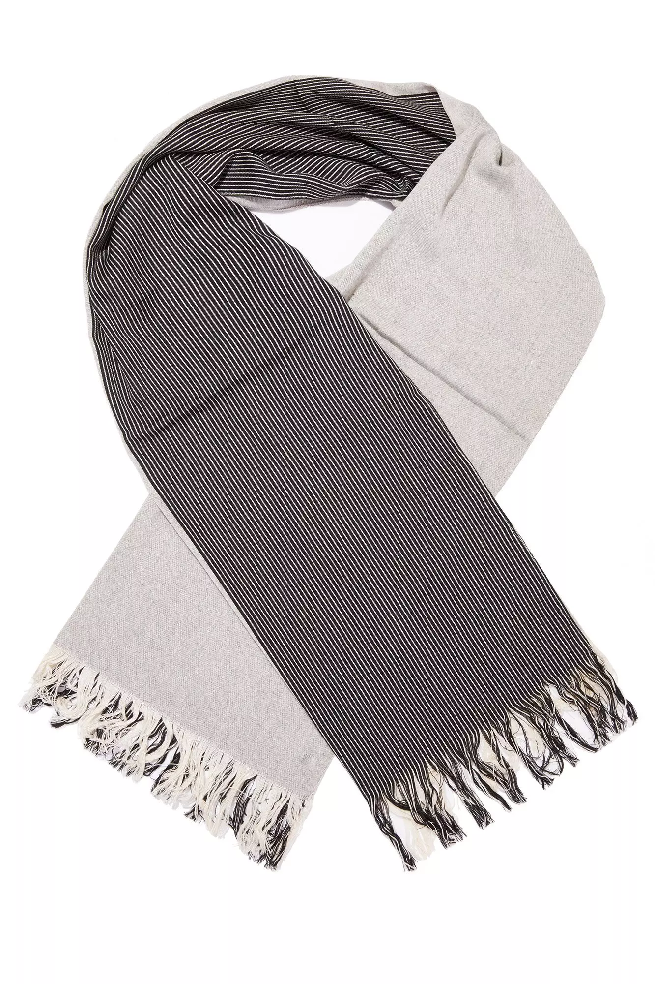 black and white cotton scarf