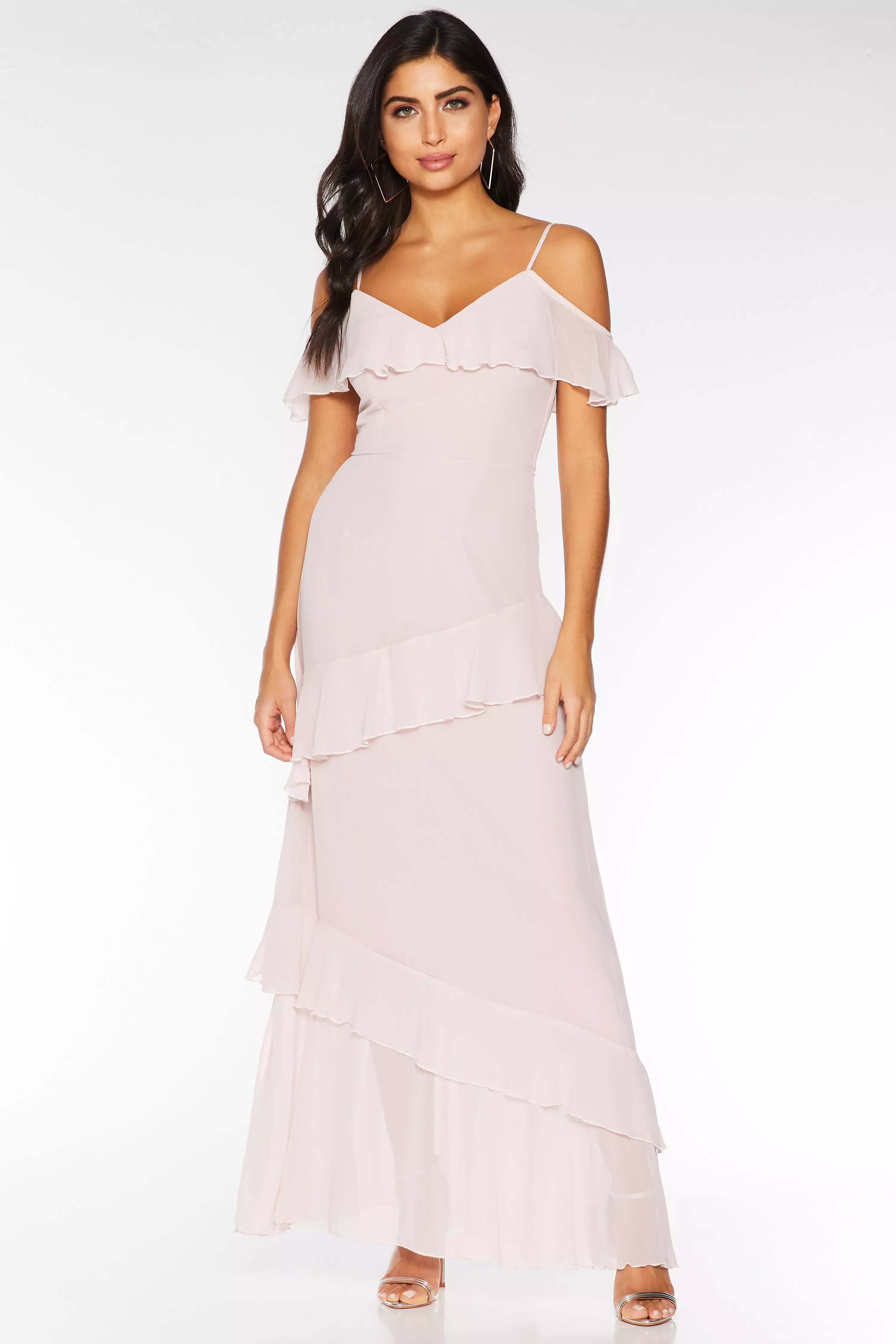 cold shoulder maxi dresses for wedding