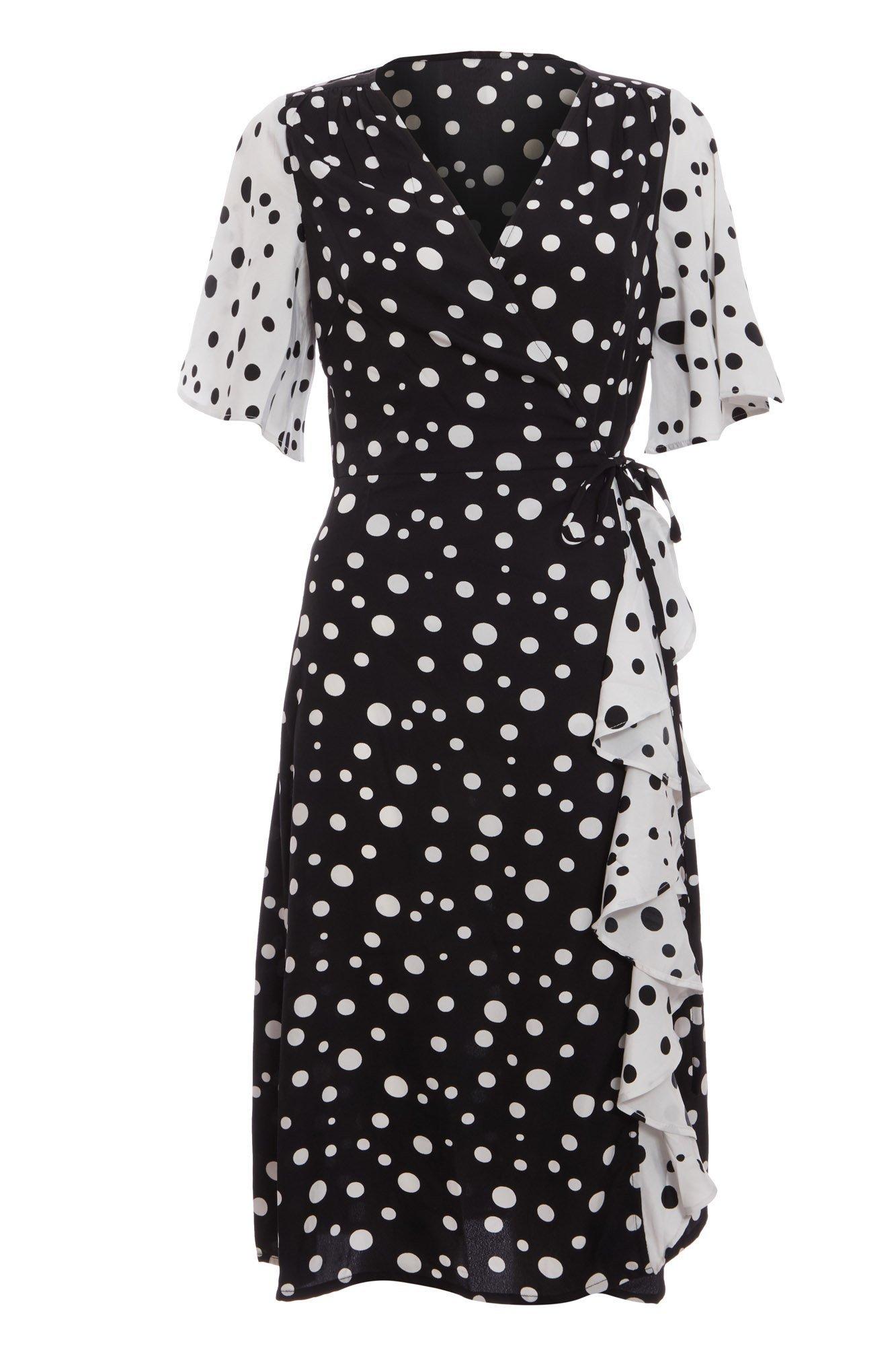 black and white polka dot frocks