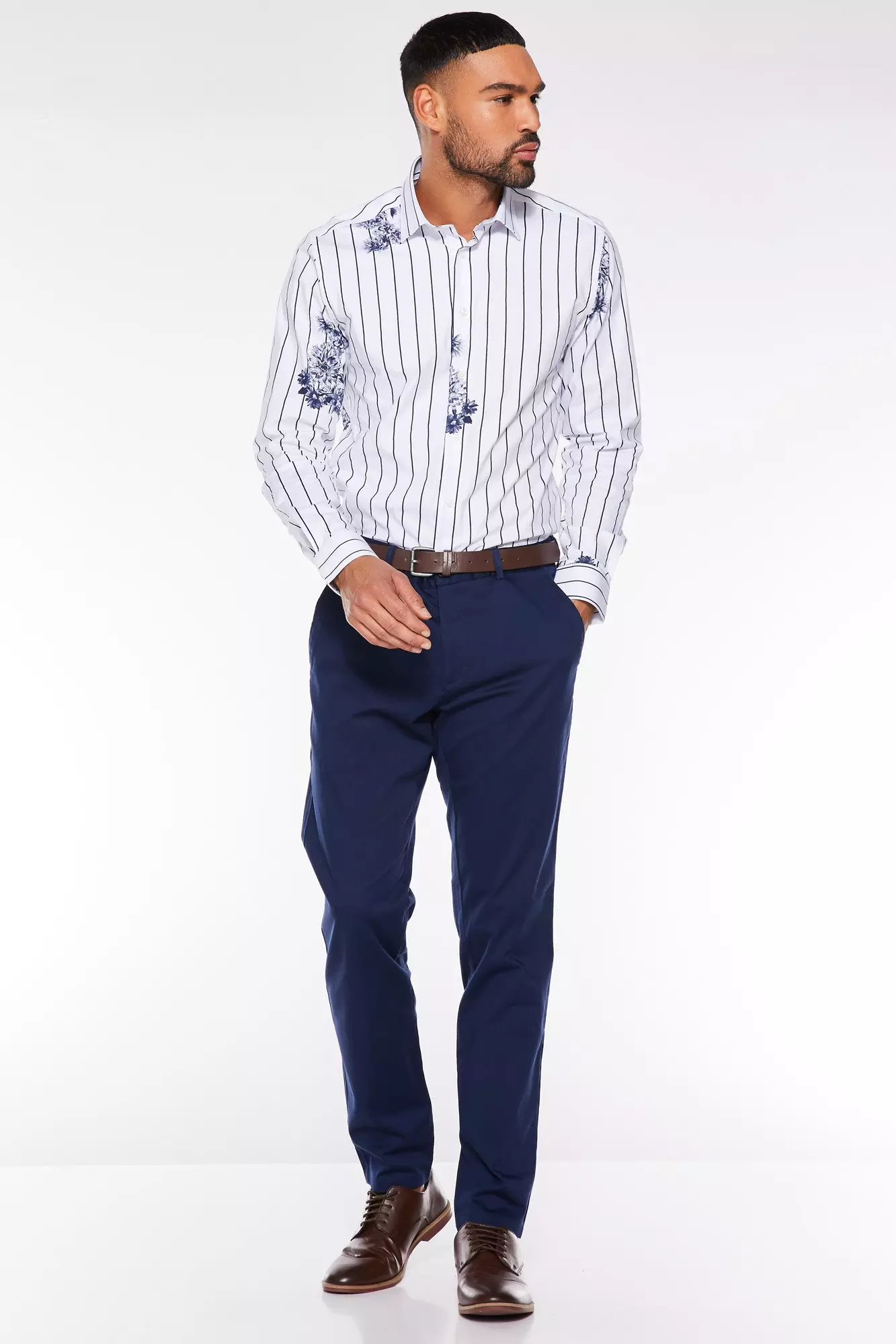 blue slim fit chinos