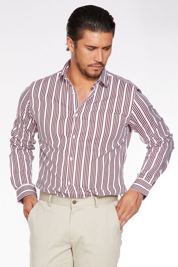 Long Sleeve Striped Pattern Shirt