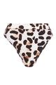 Leopard Print High Waist Bikini Bottoms