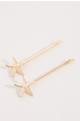 Gold 2 Pack Starfish Hair Clips