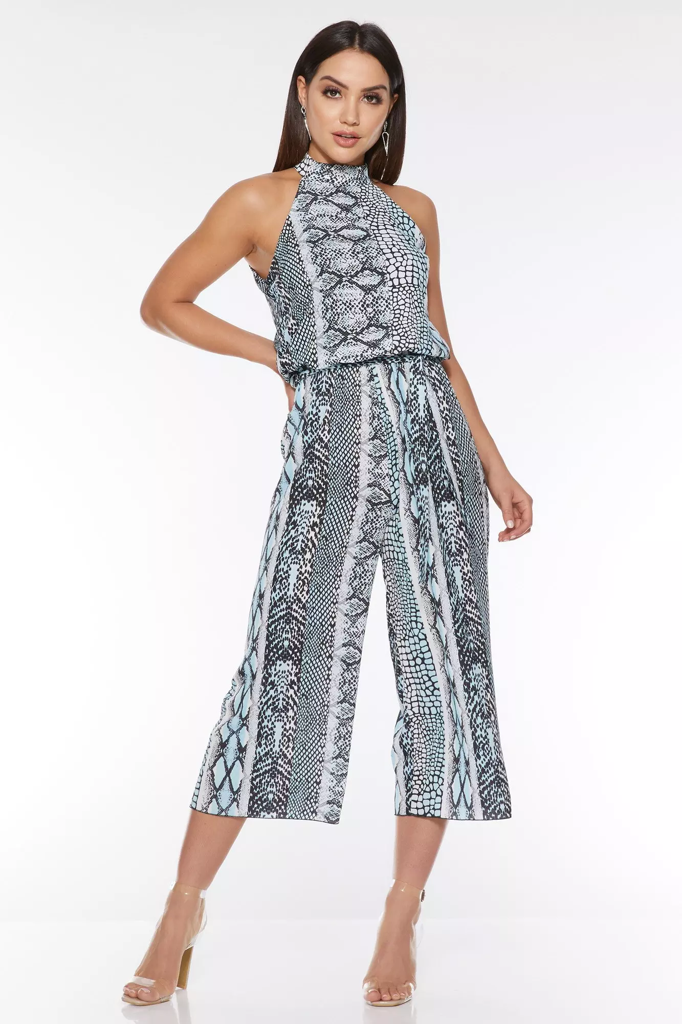 quiz halter neck jumpsuit