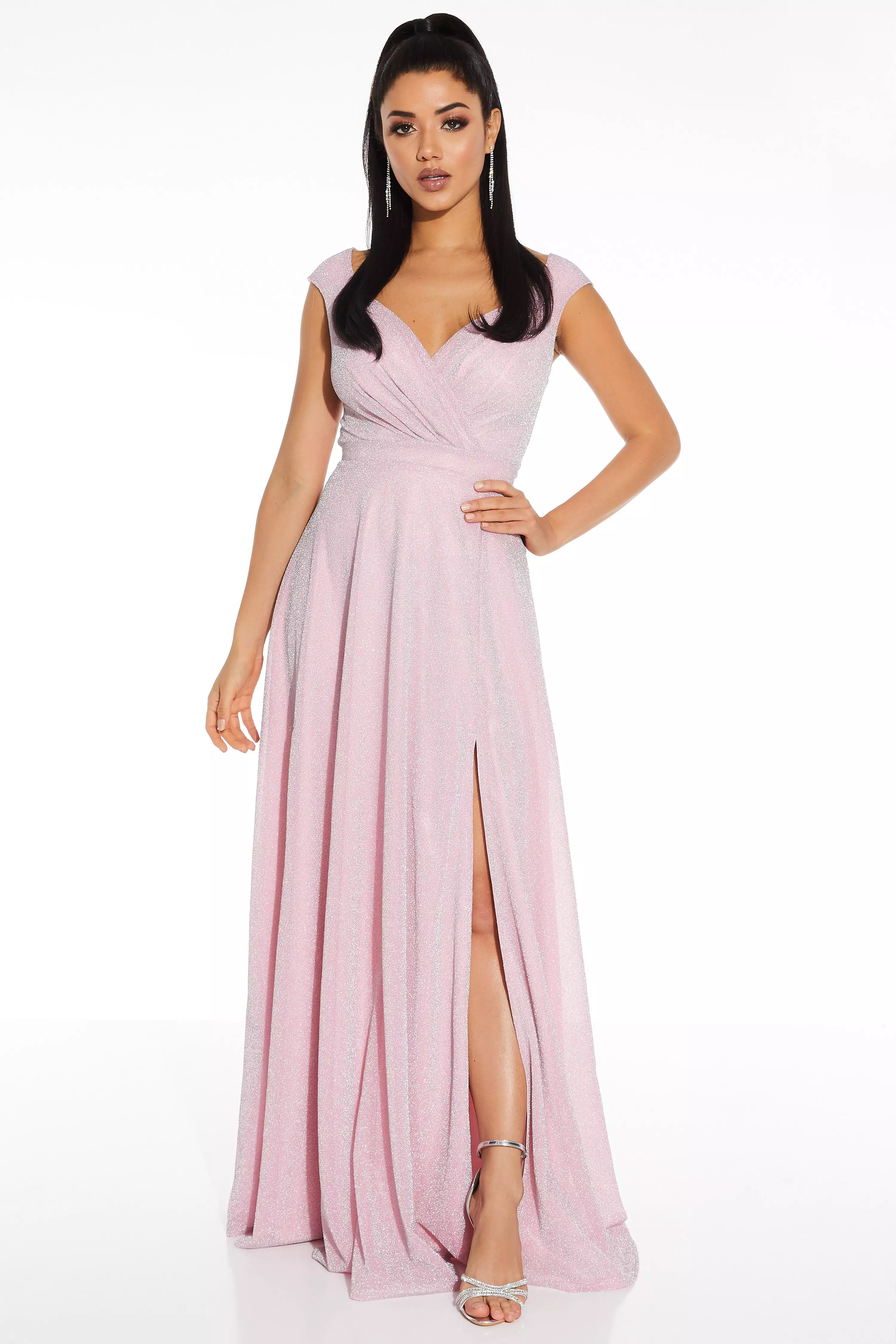 quiz pink wrap dress