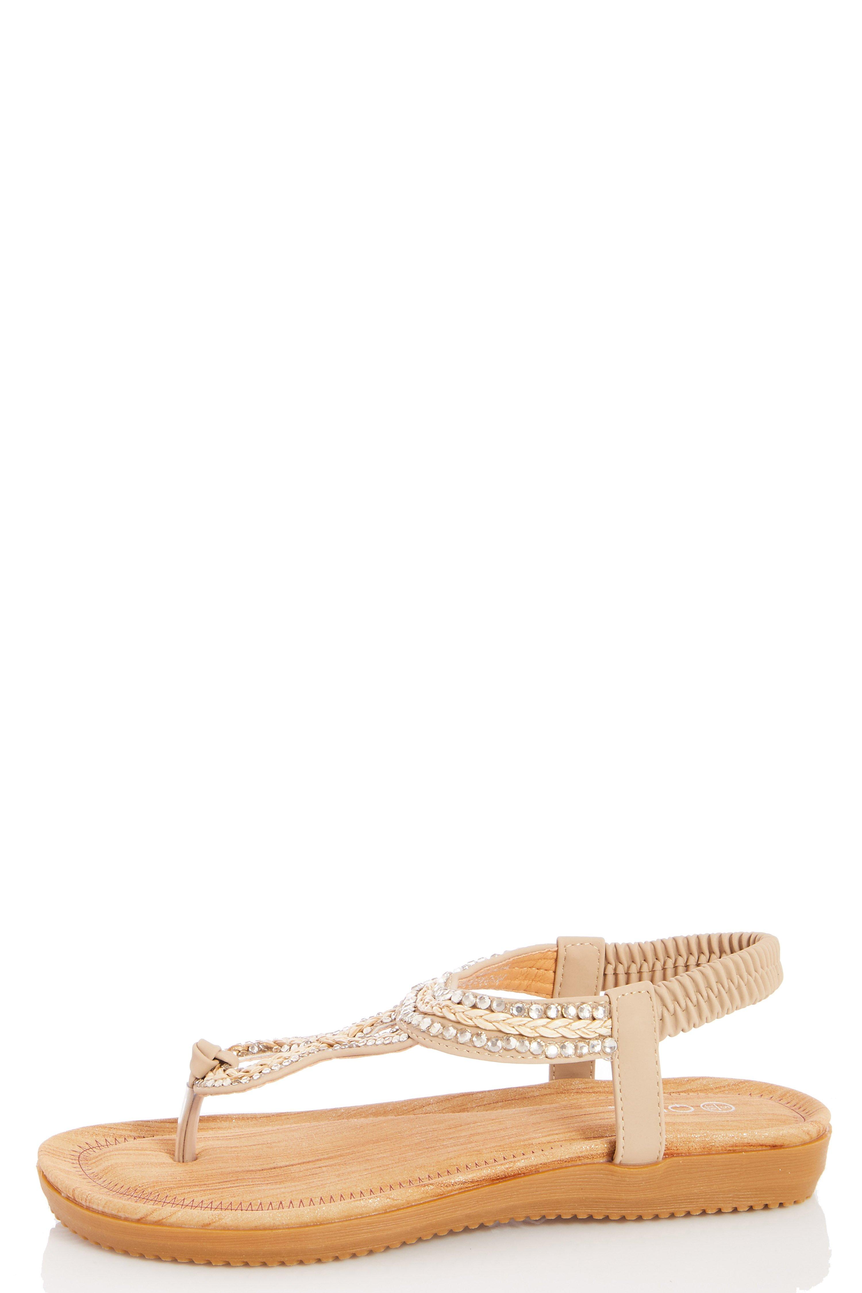 comfortable gold flat sandals
