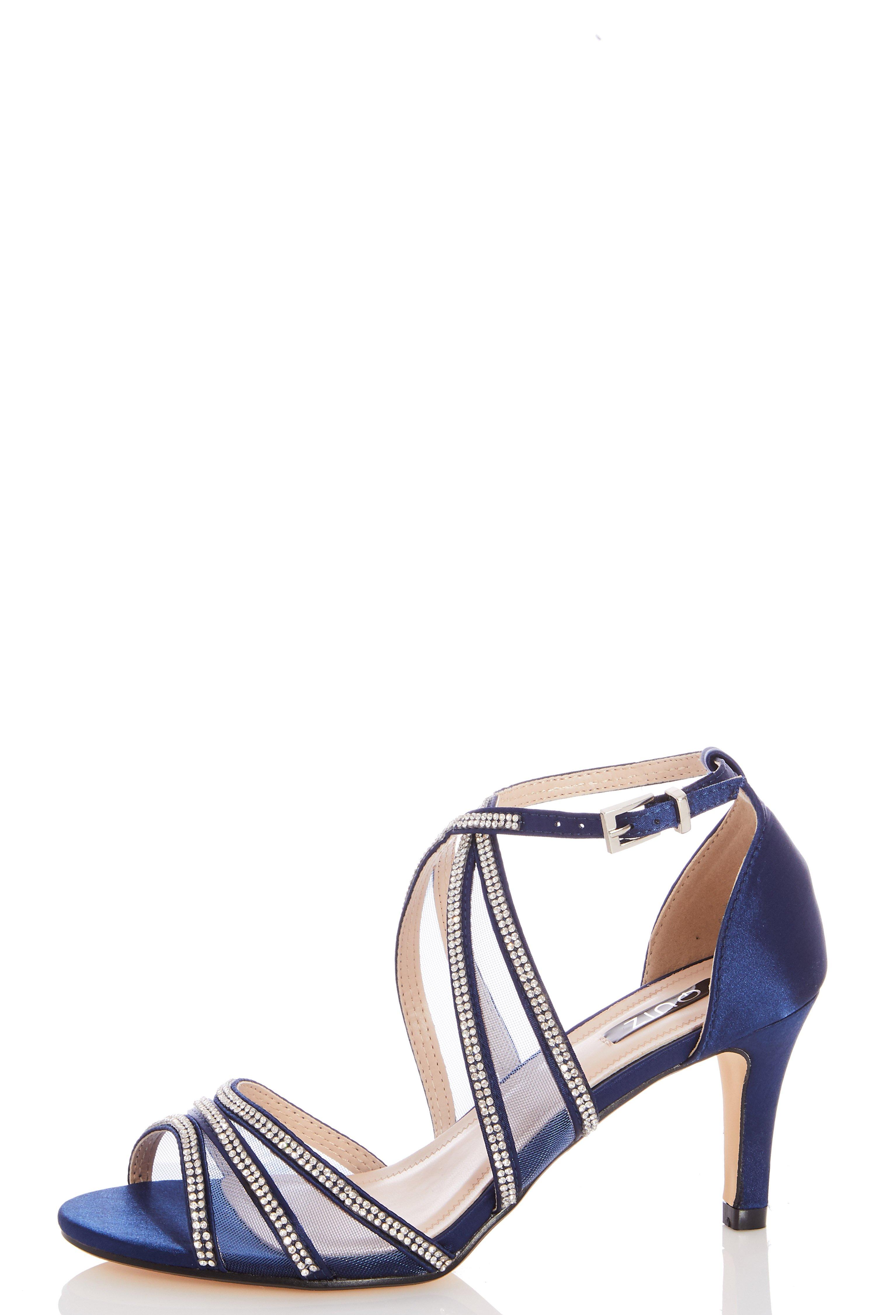 diamante block heels wide fit