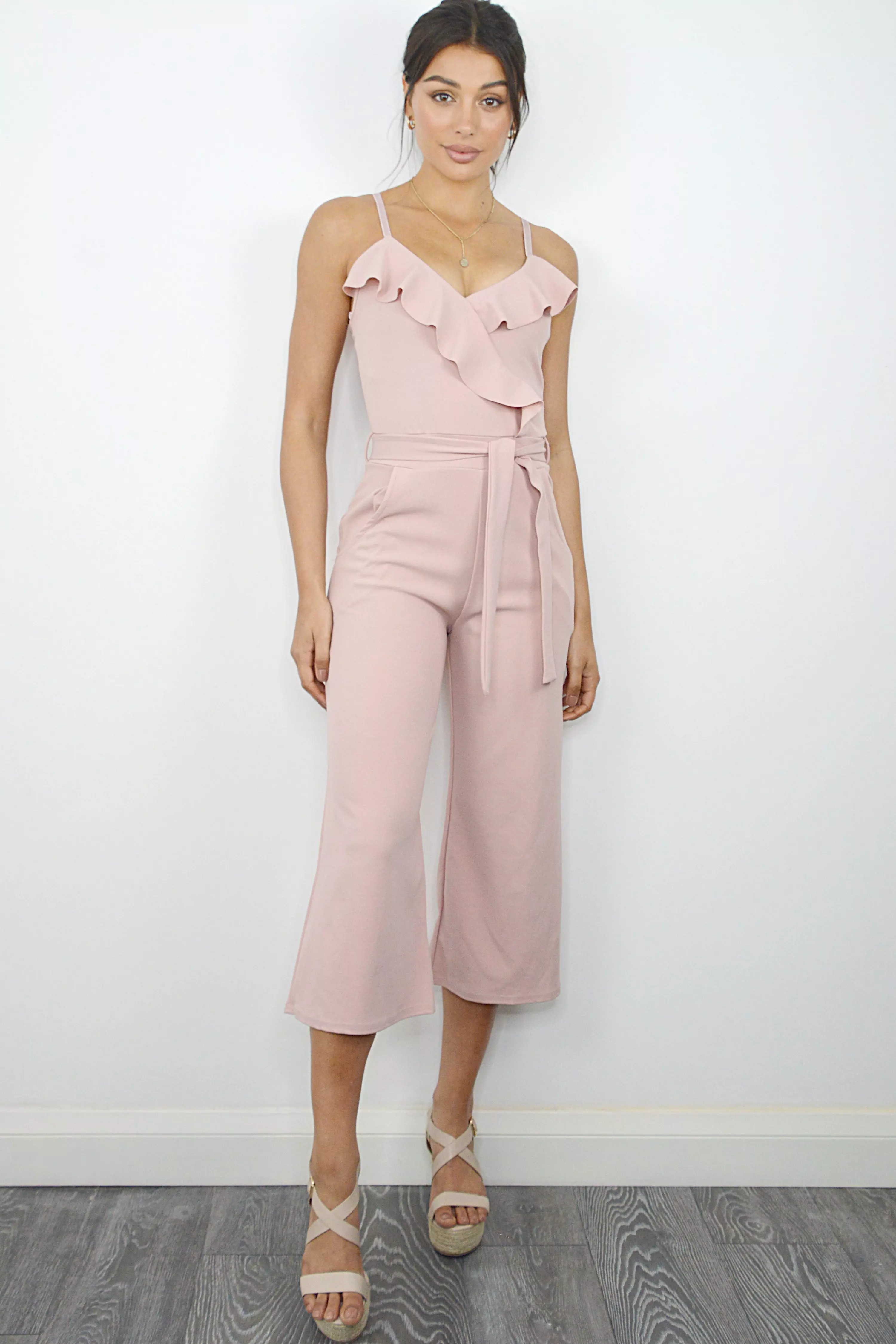 pink quiz jumpsuit