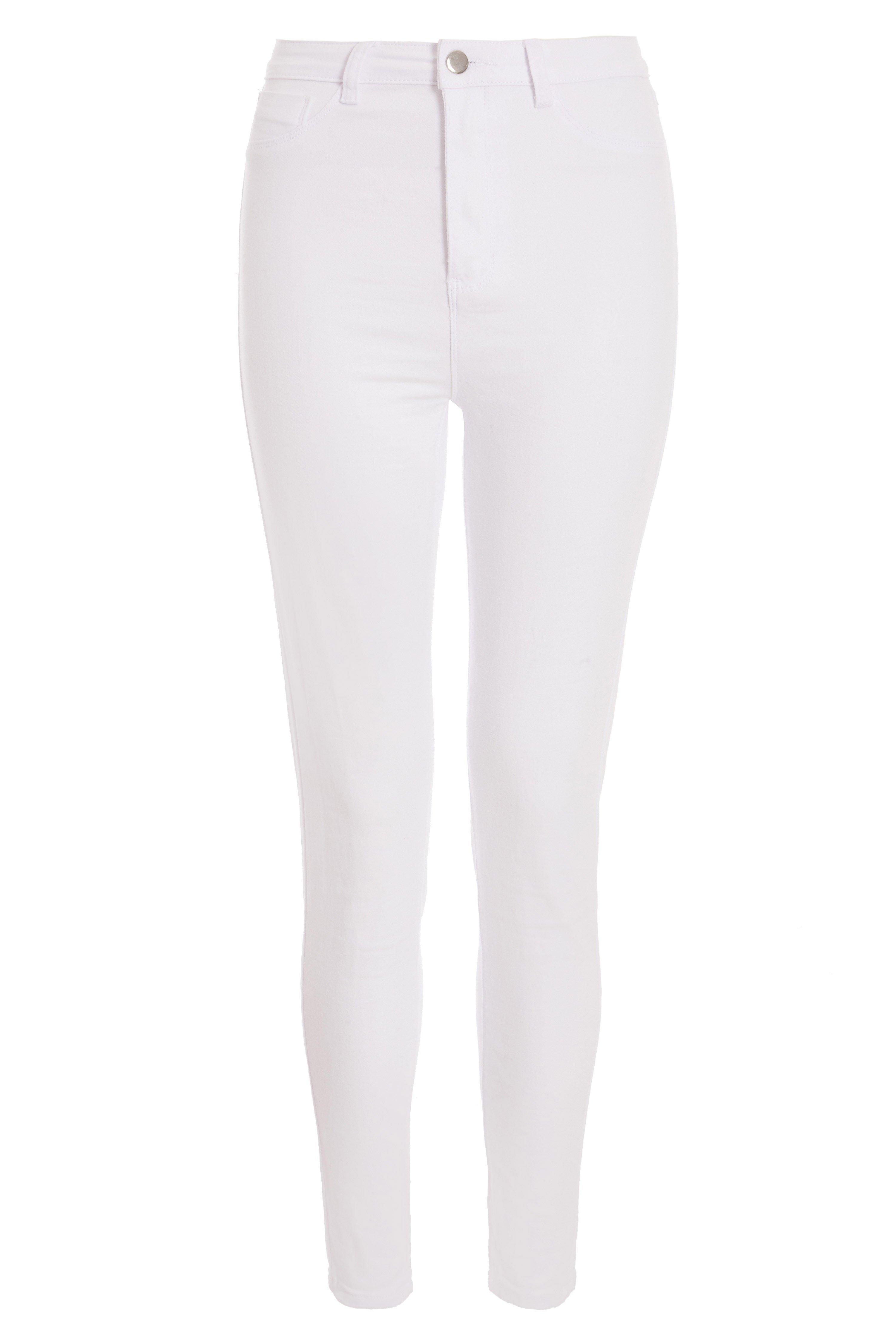 White Stretch Denim Skinny Jeans - Quiz Clothing
