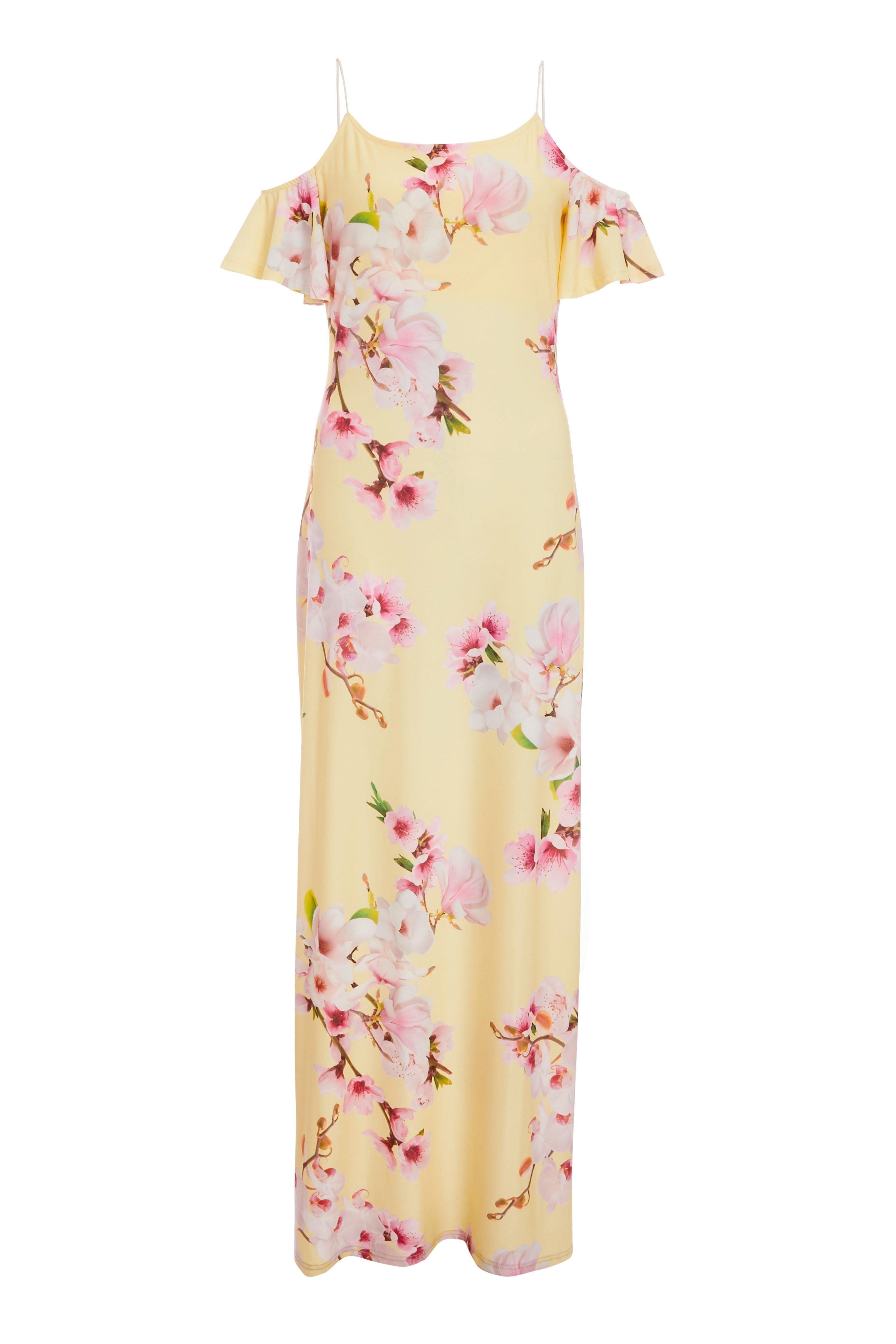 quiz cold shoulder maxi dress