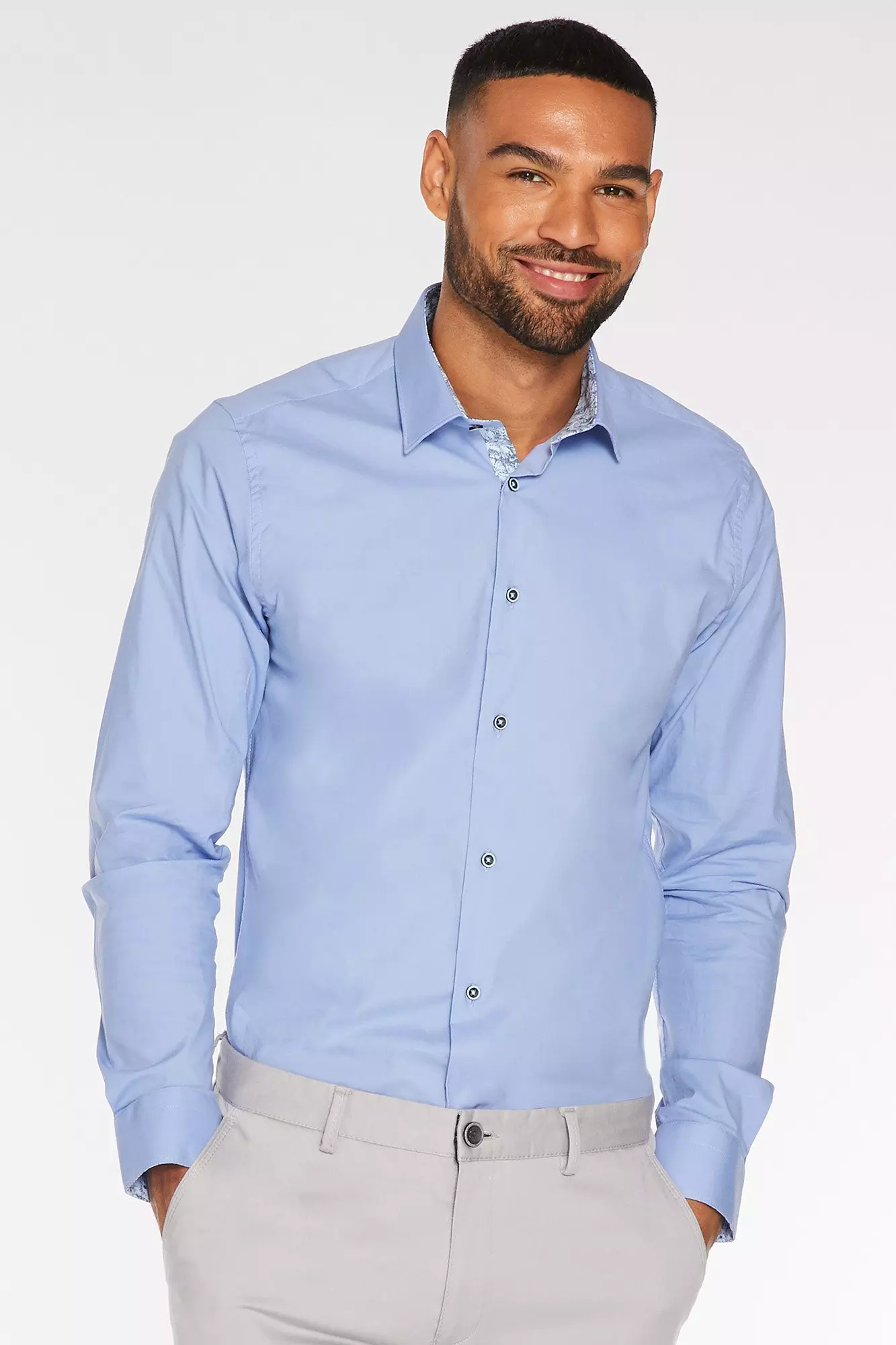 Powder blue long sleeve shirt Clearance