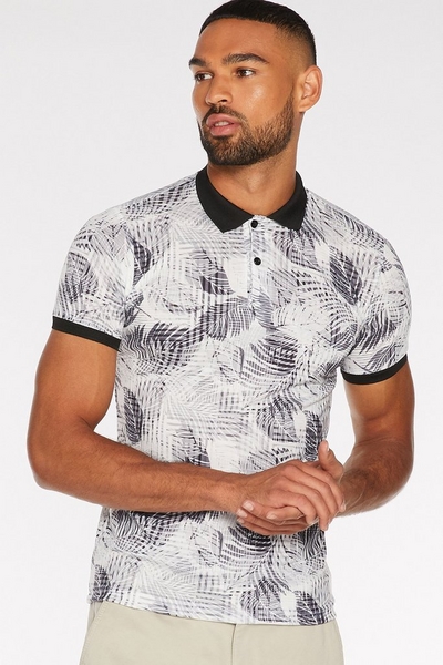 All Over Leaf Printed Polo