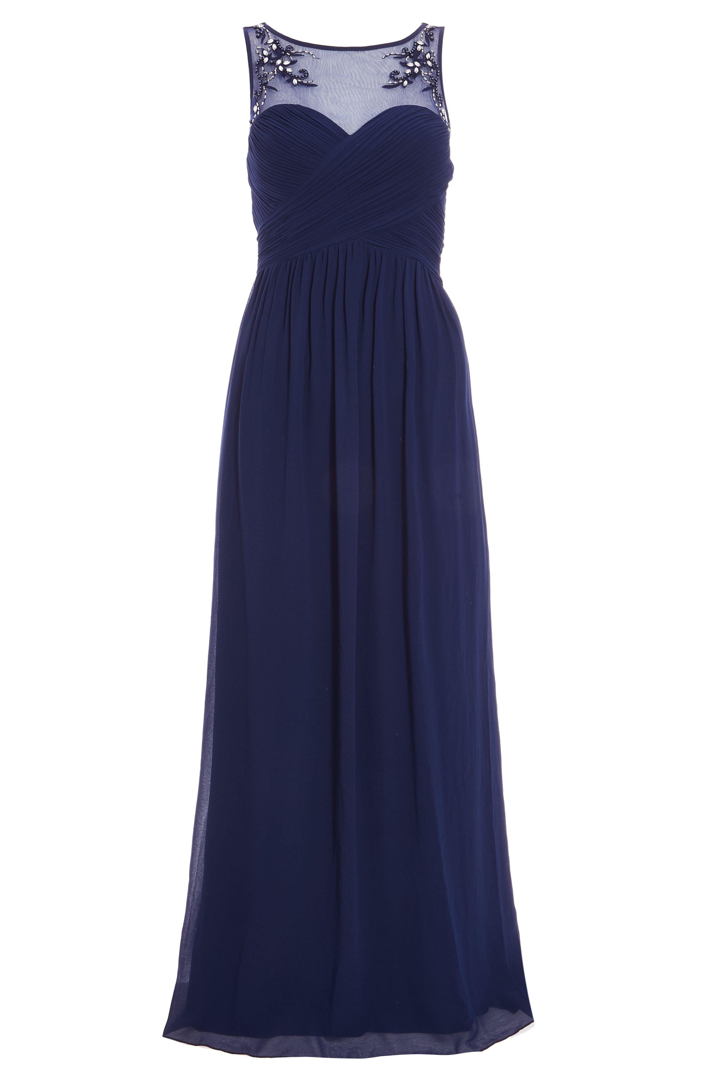 quiz chiffon embellished maxi dress