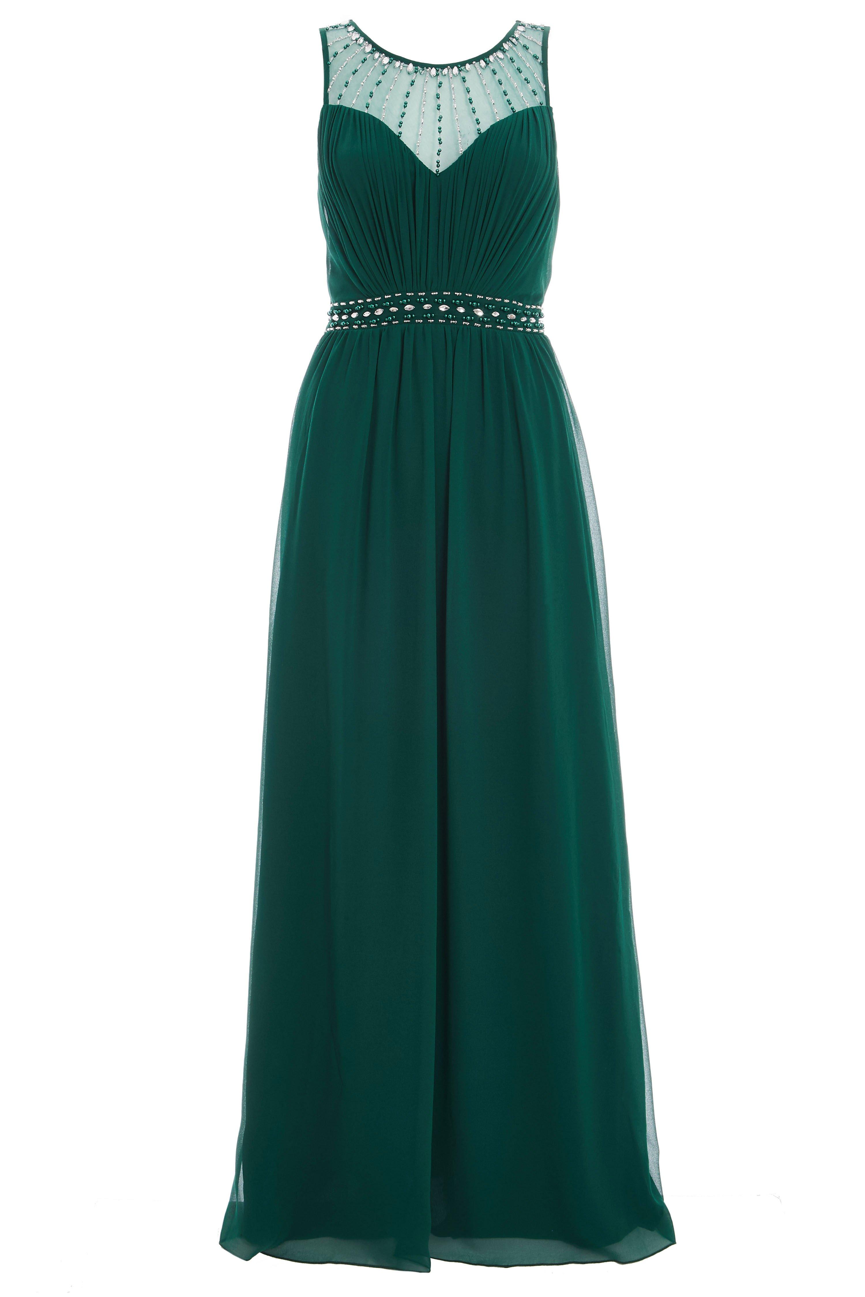 bottle green evening gowns