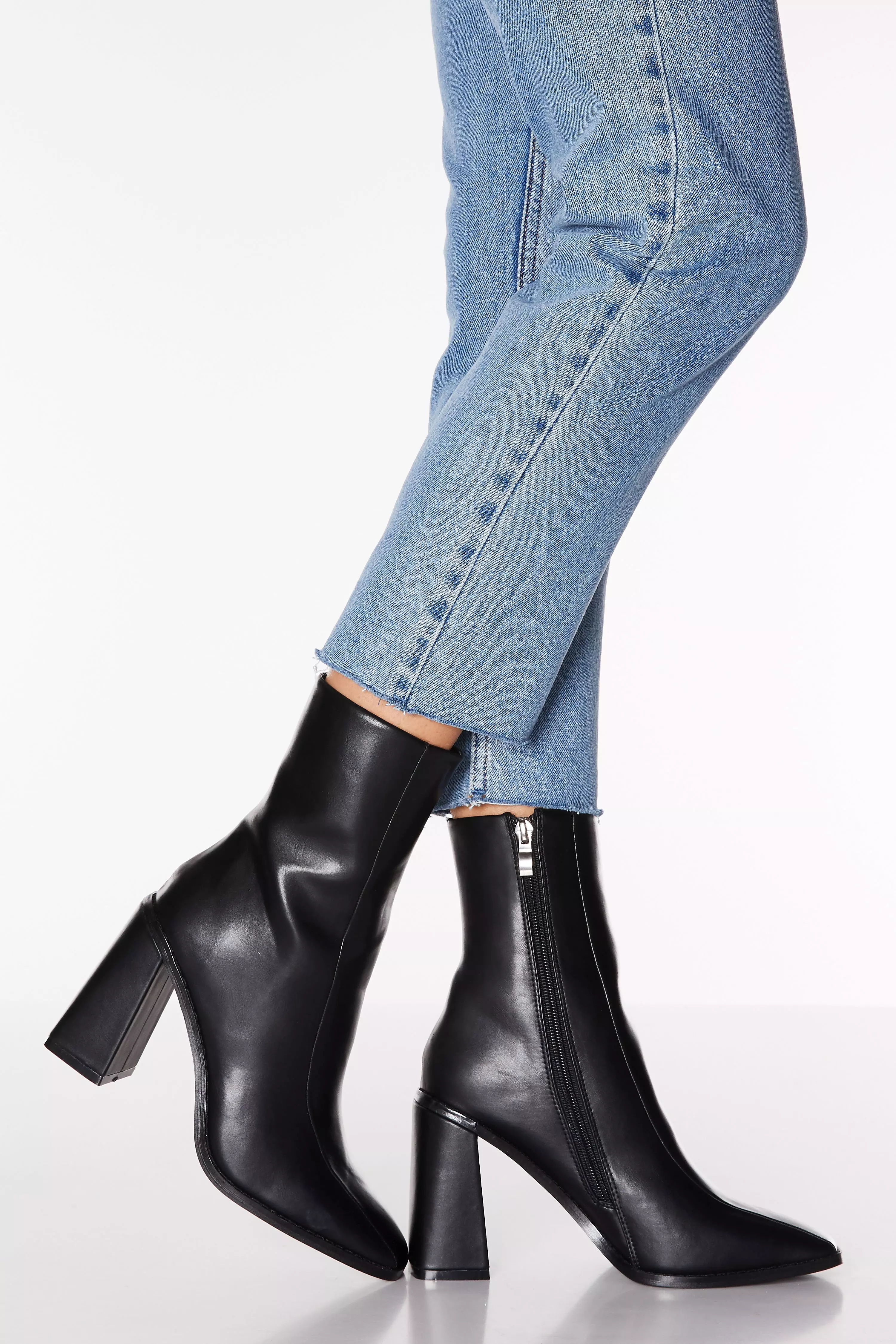 flared heel bootie
