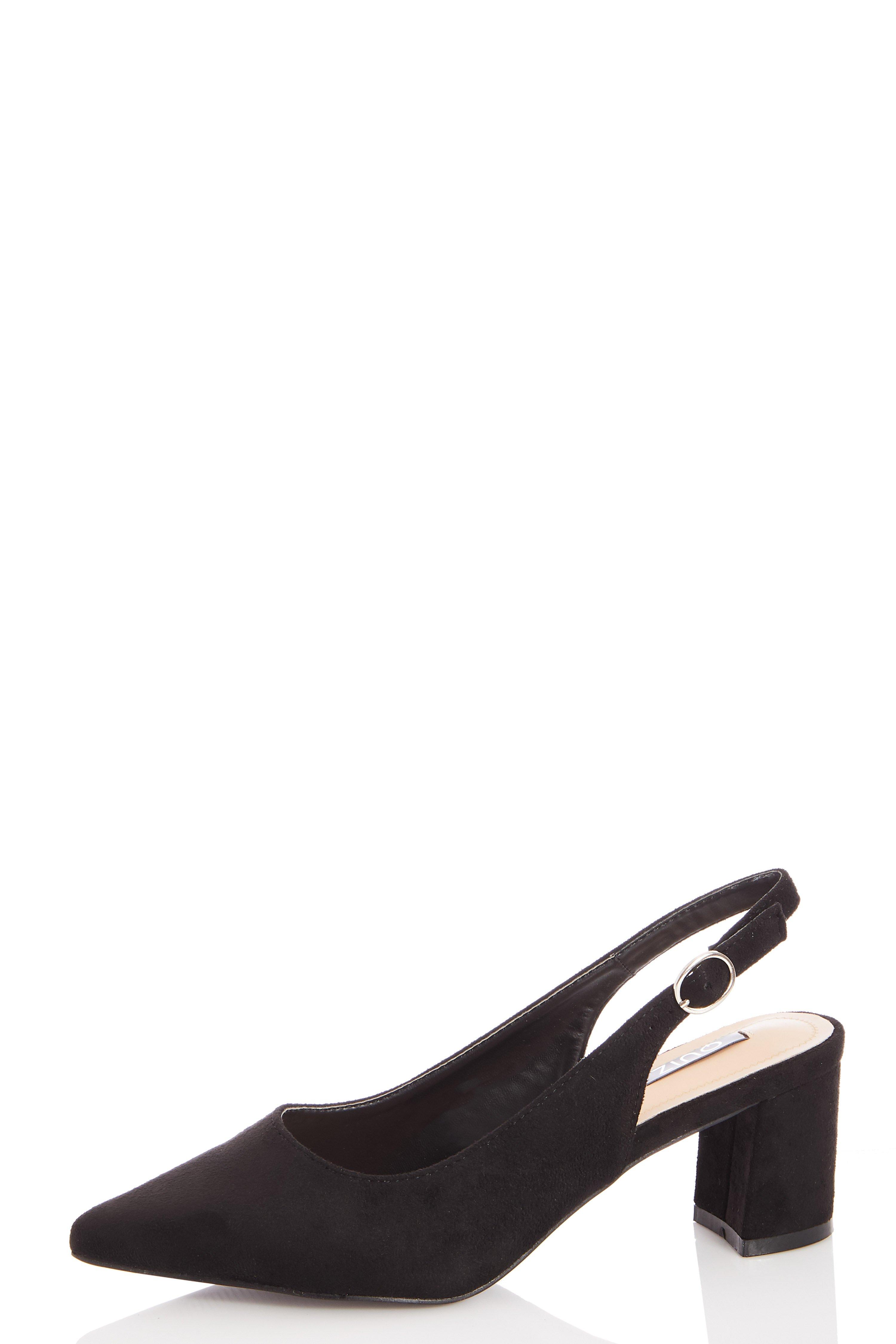 black slingback low heel shoes