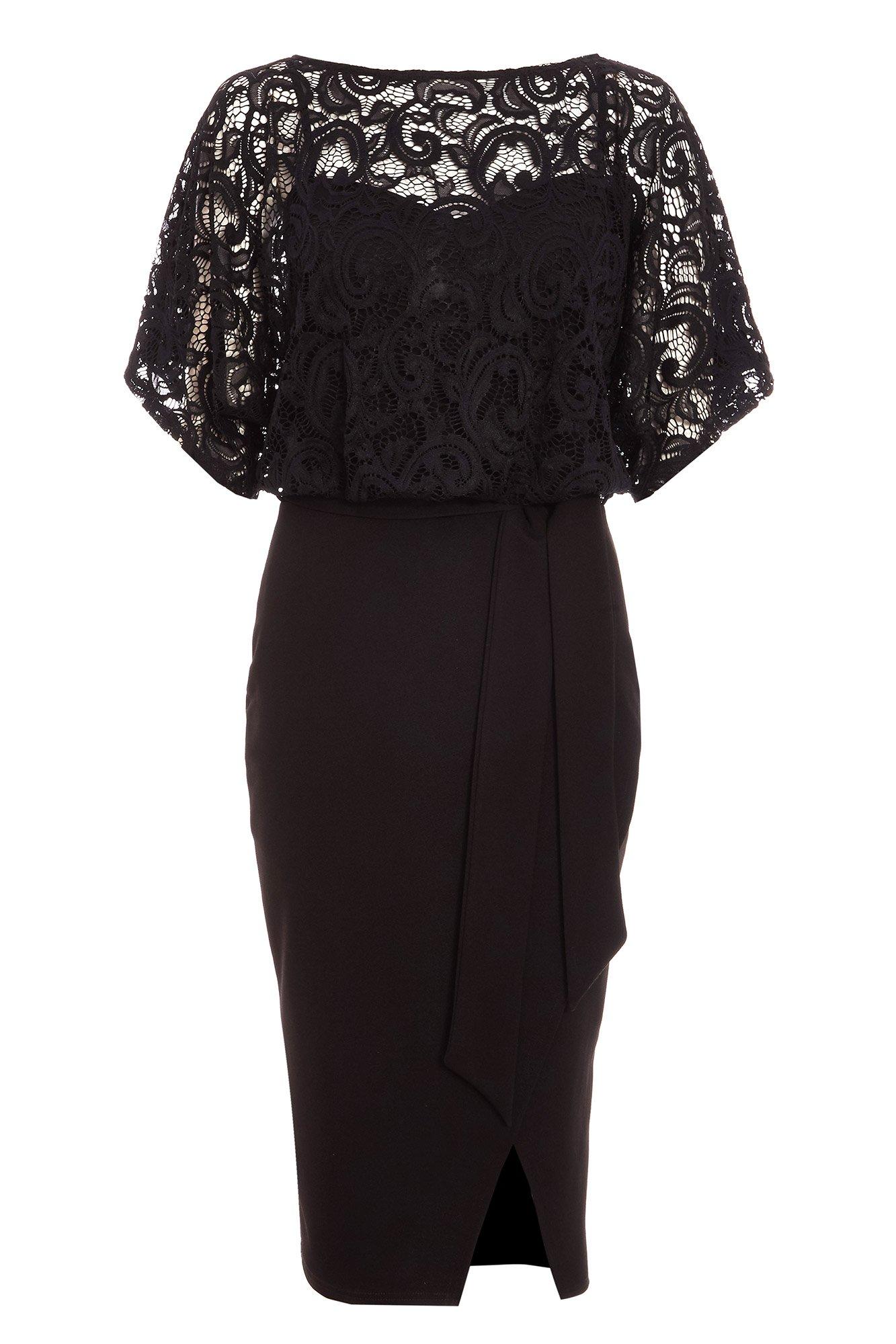 quiz black batwing dress