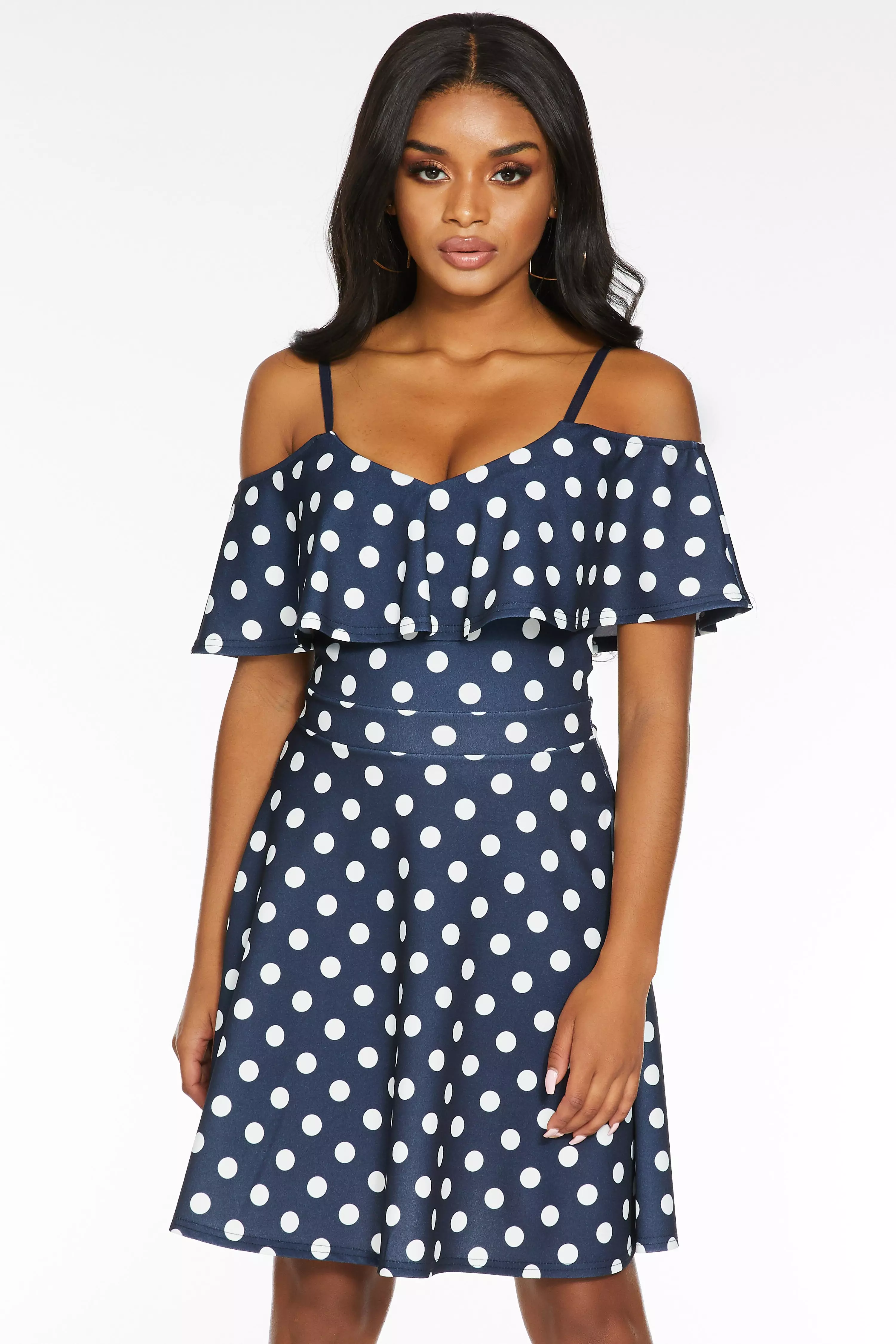 quiz polka dot skater dress