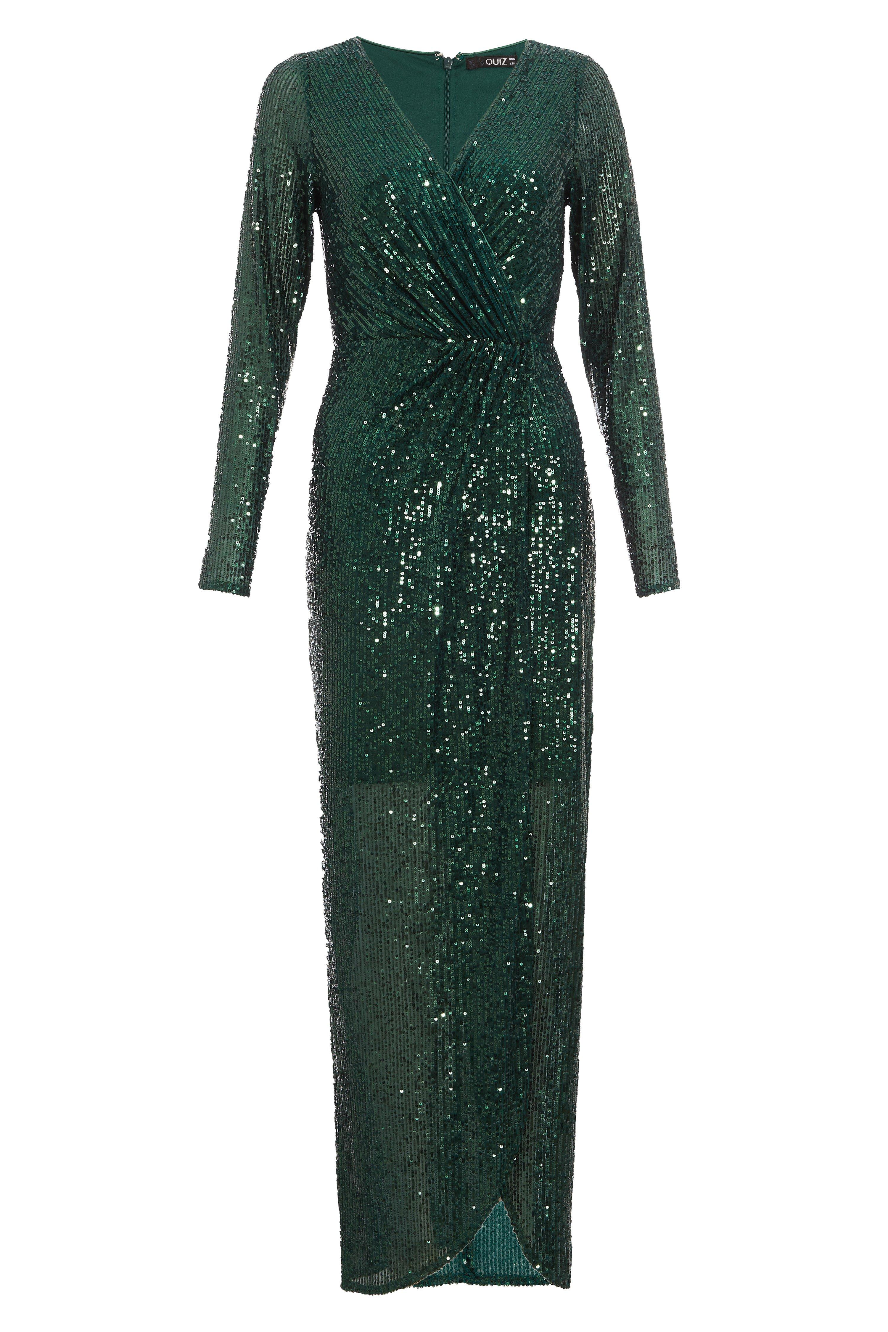 sequin wrap maxi