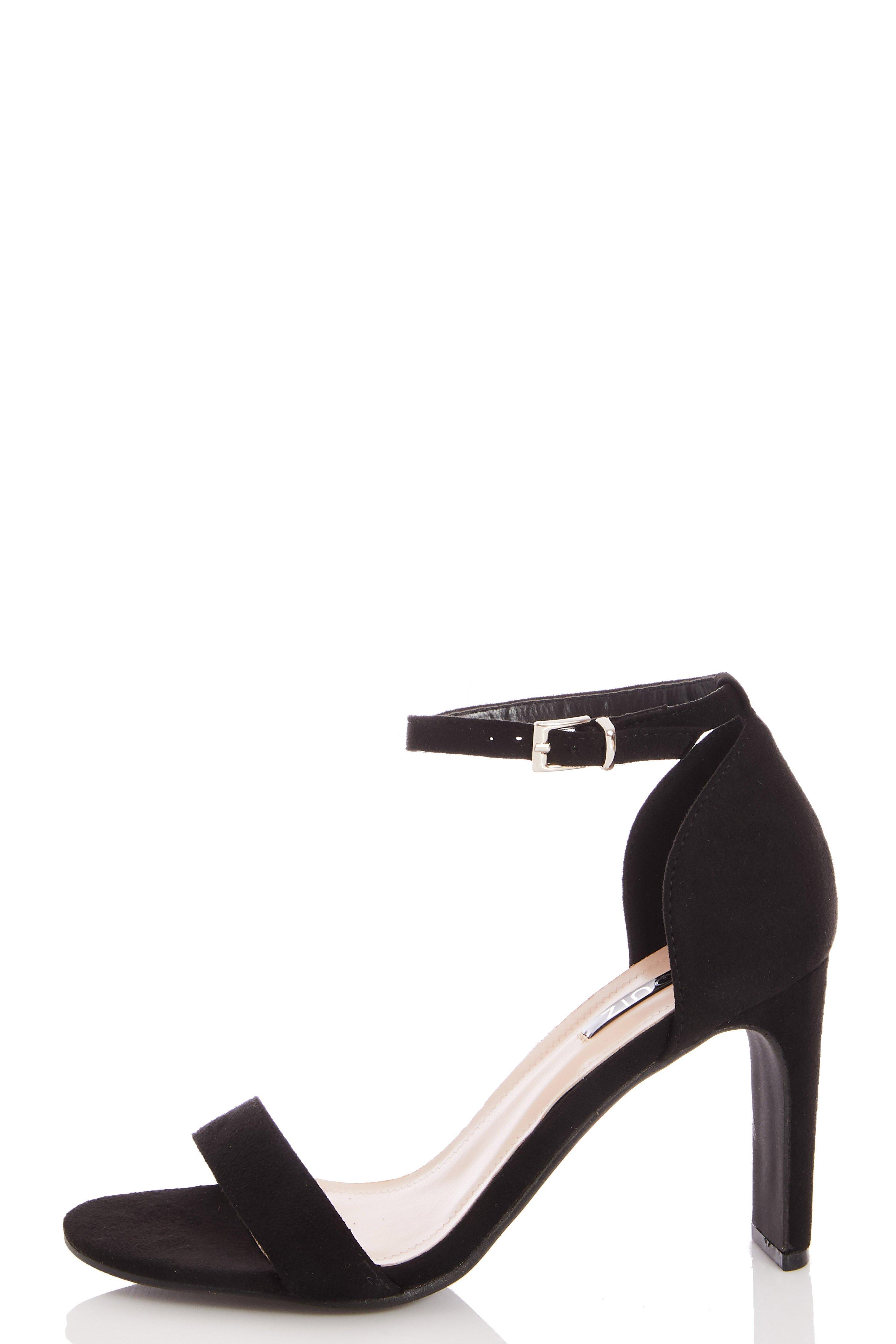 black block high heel sandals