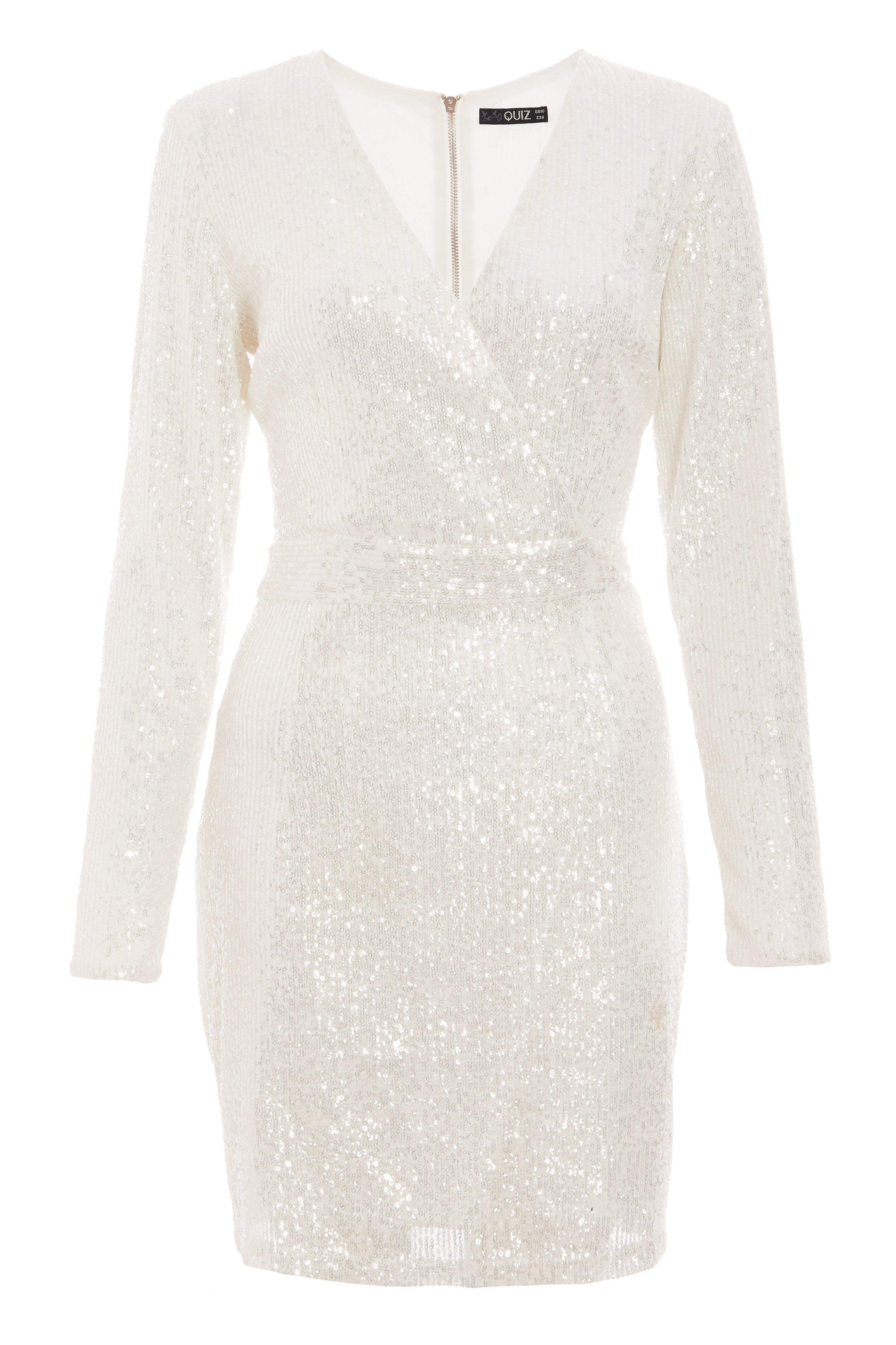 white sequin clothes