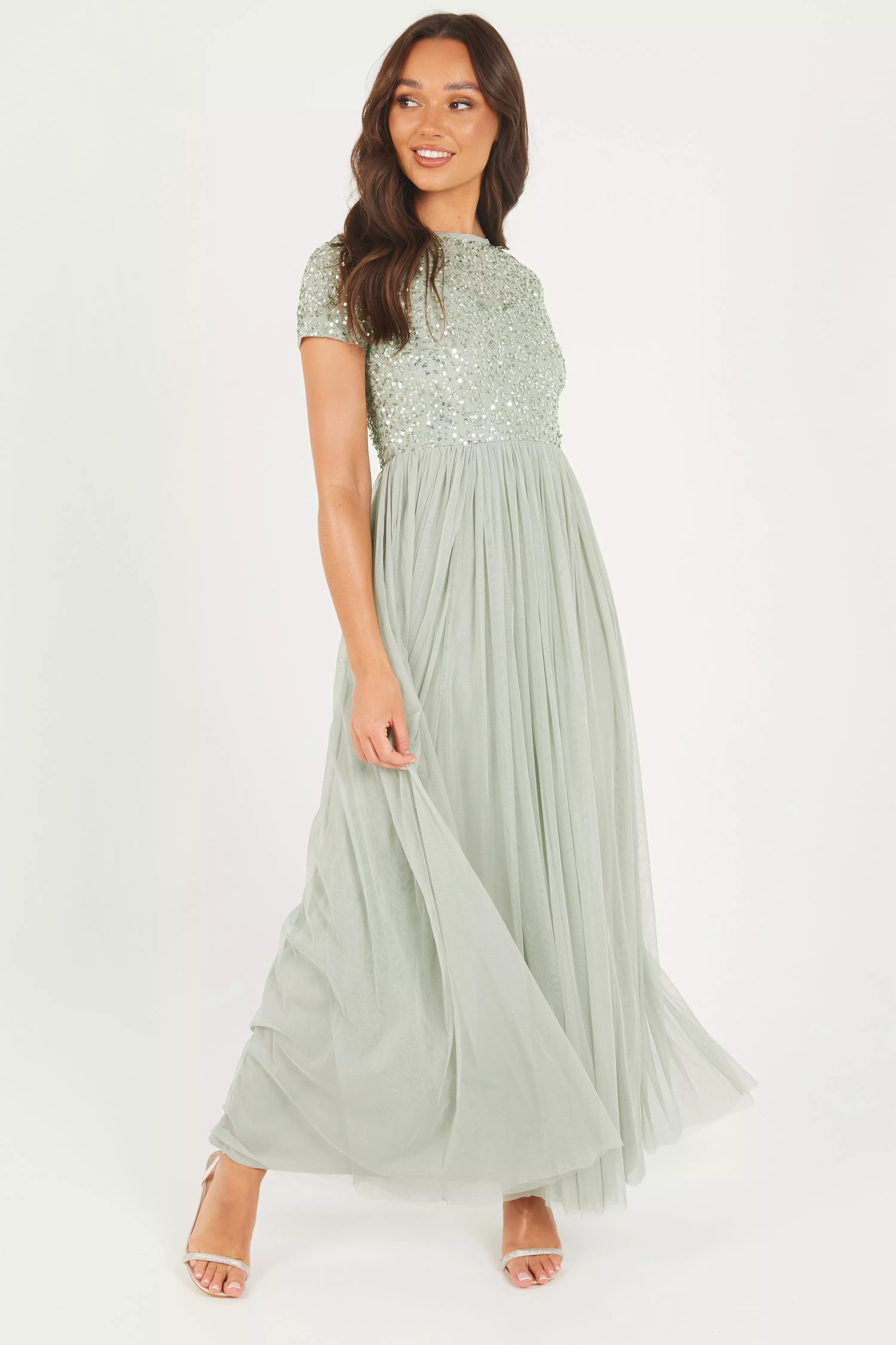 quiz sage green dress