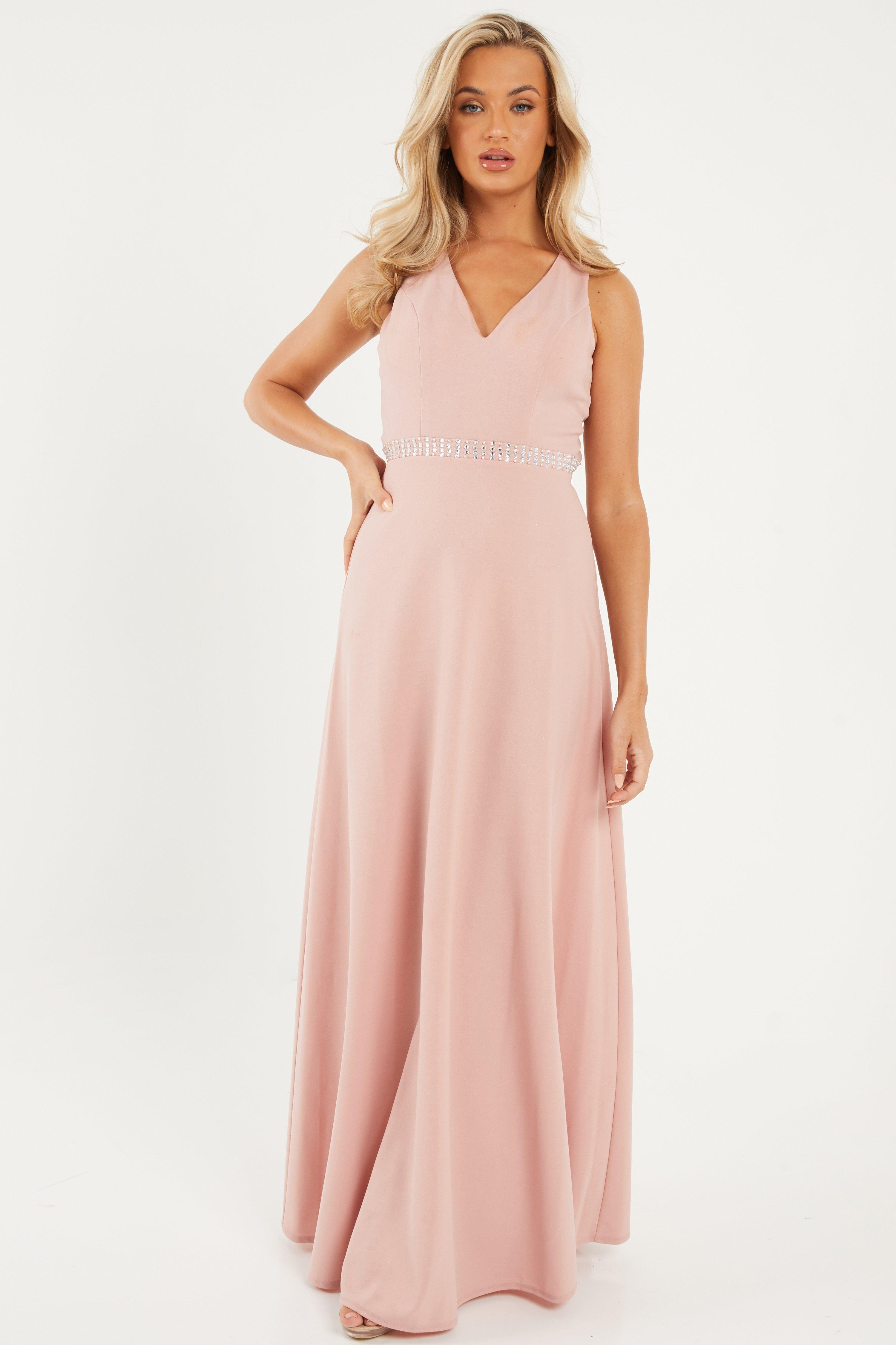 quiz blush bridesmaid dresses