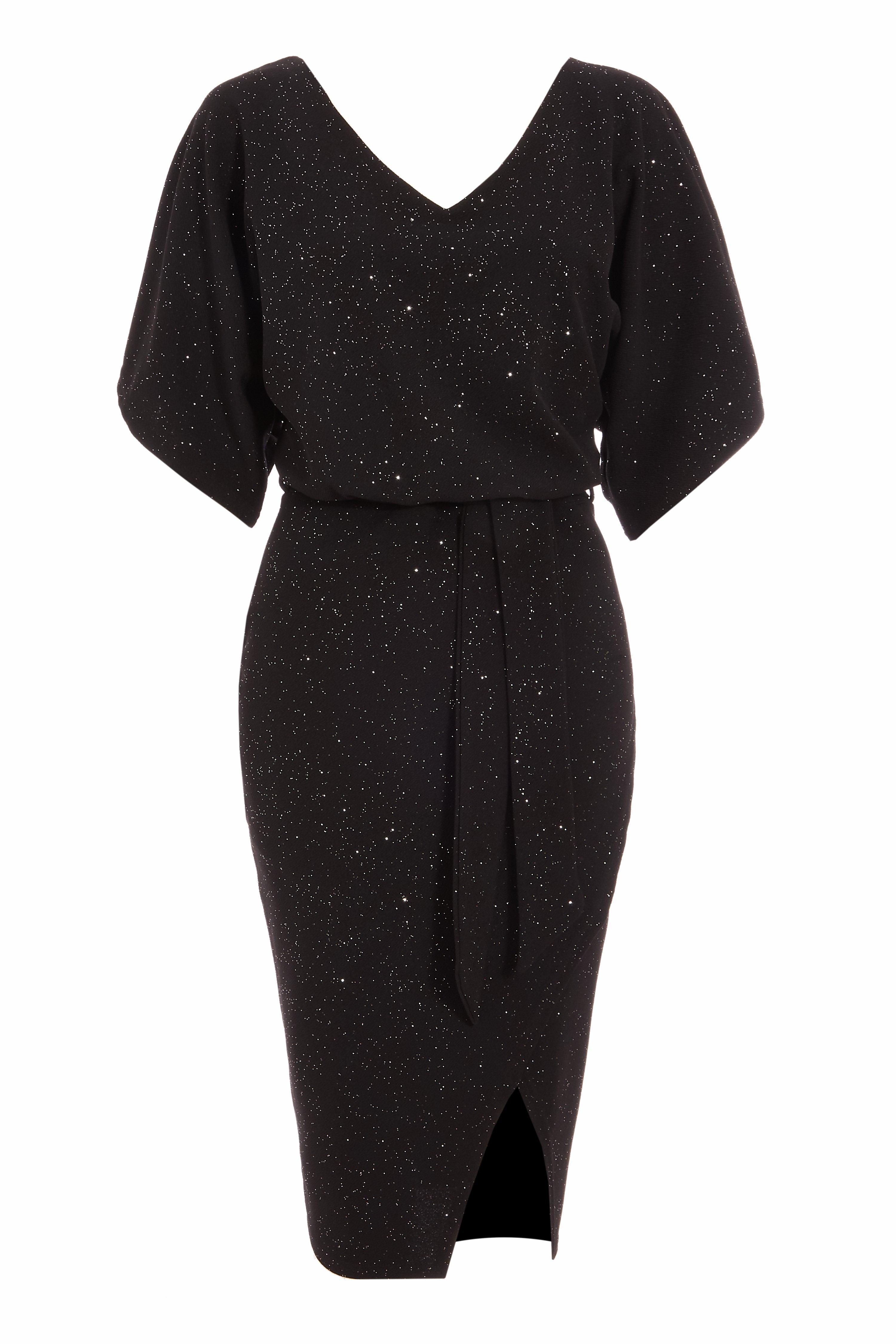 quiz tie belt midi dress