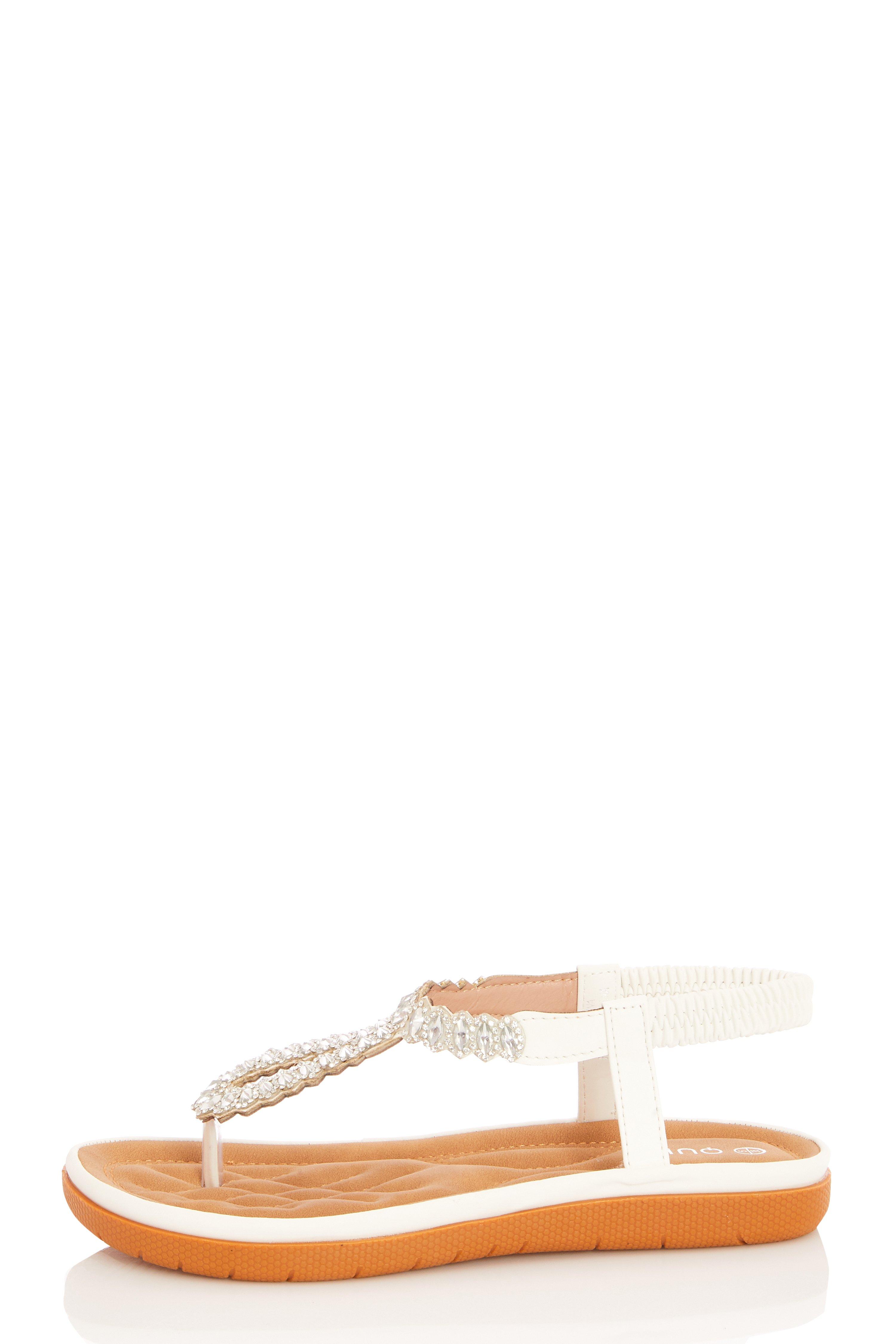 white t bar flat sandals
