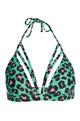Green Leopard Bikini Top