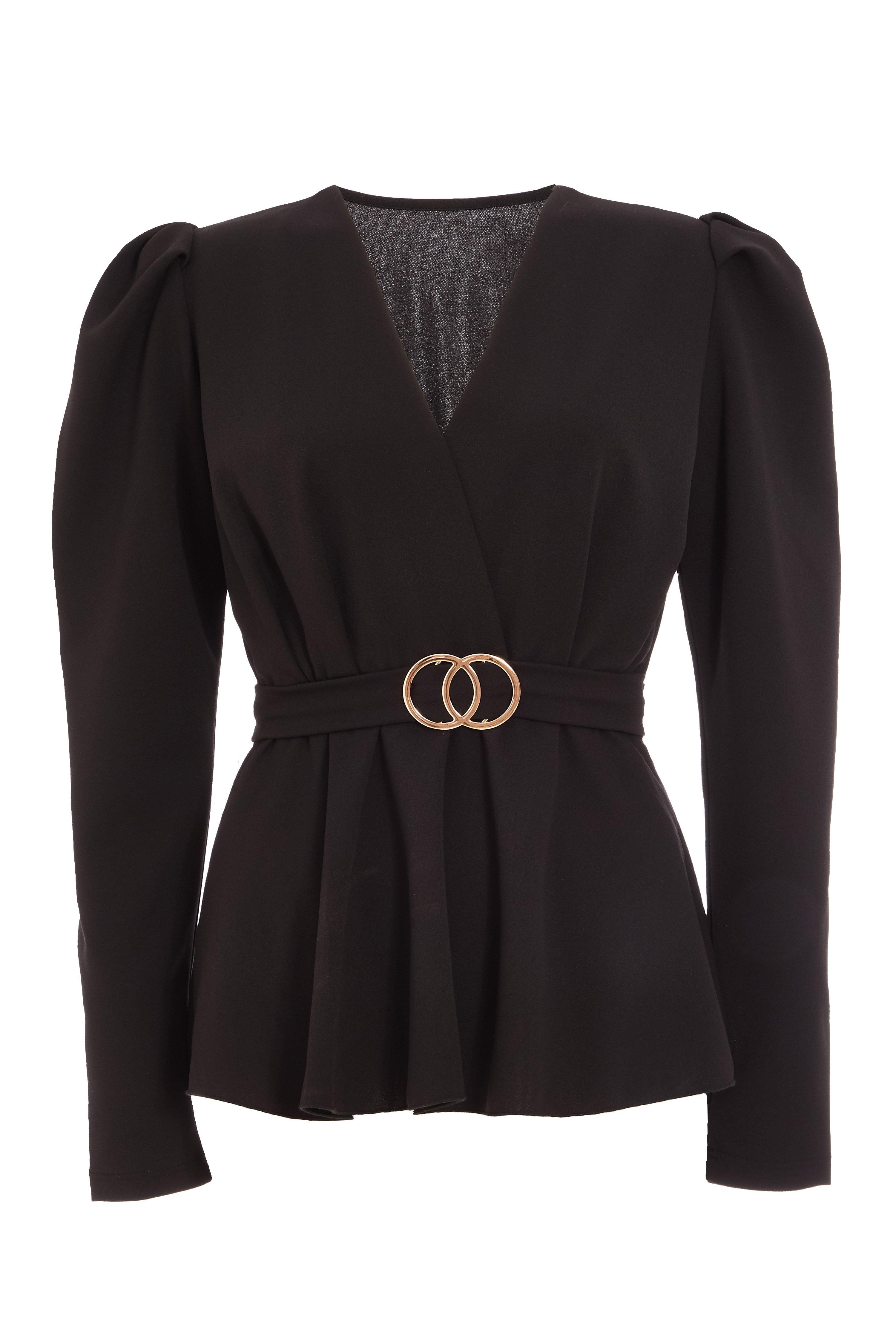 quiz white peplum top