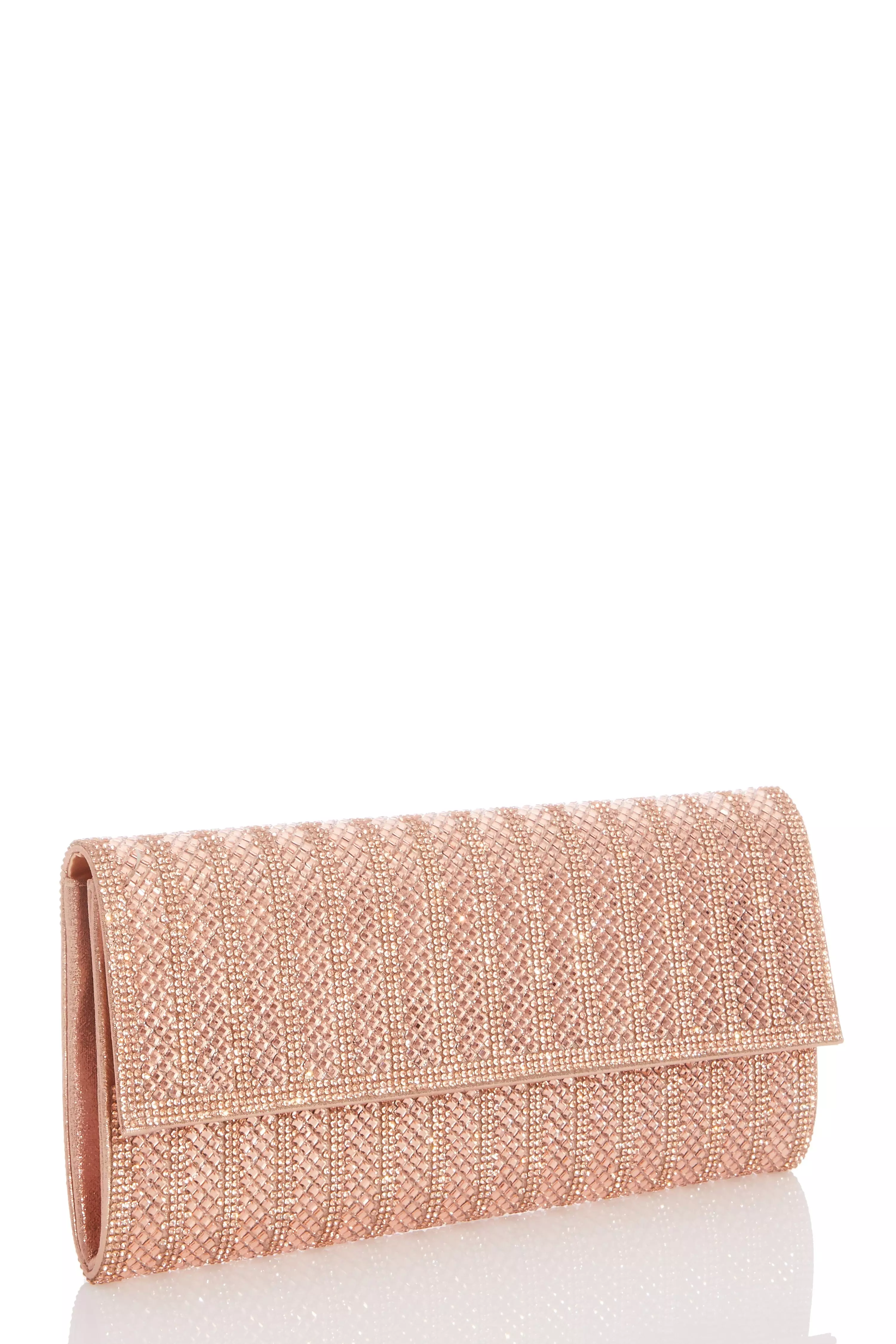 rose gold diamante bag