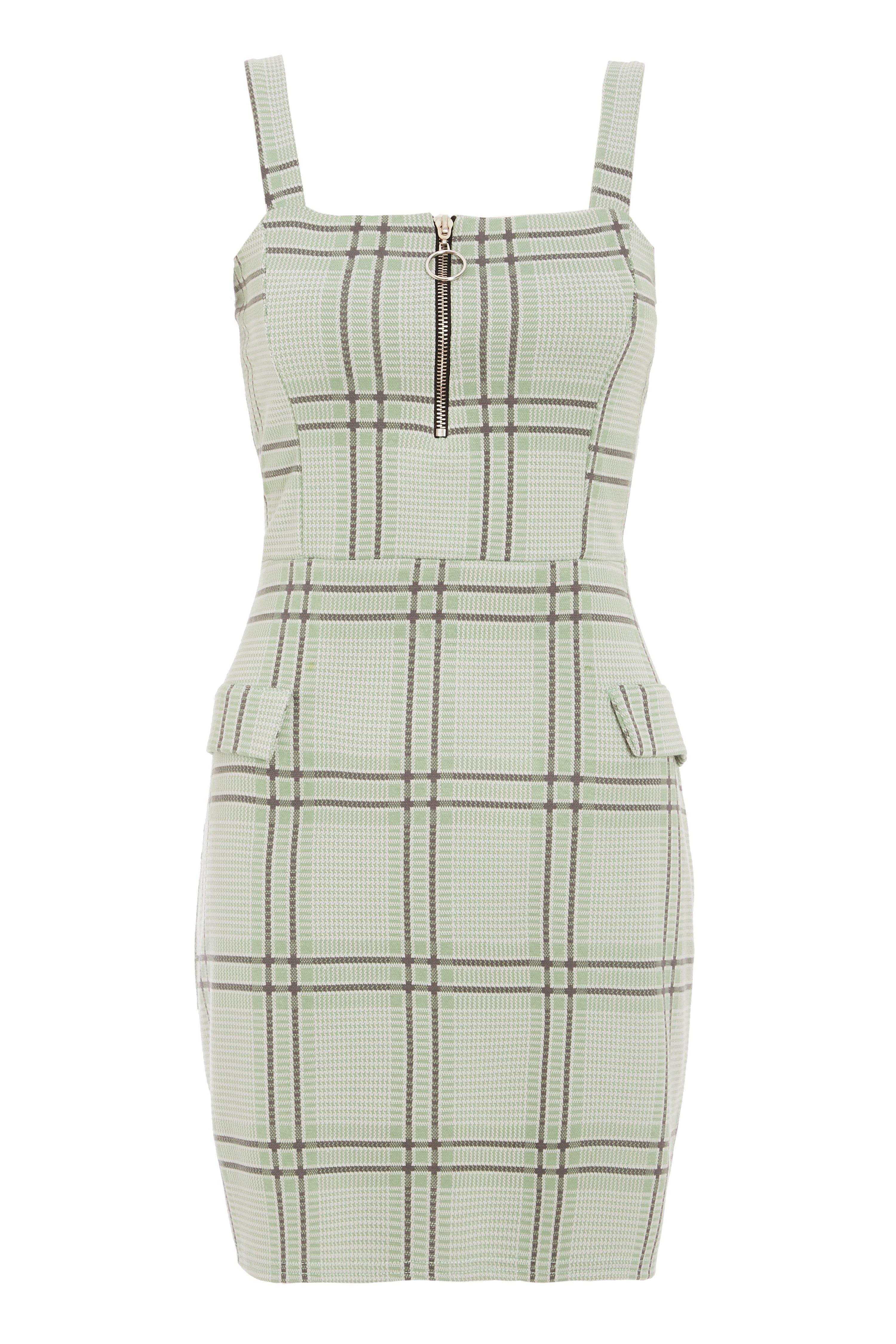 quiz denim pinafore dress