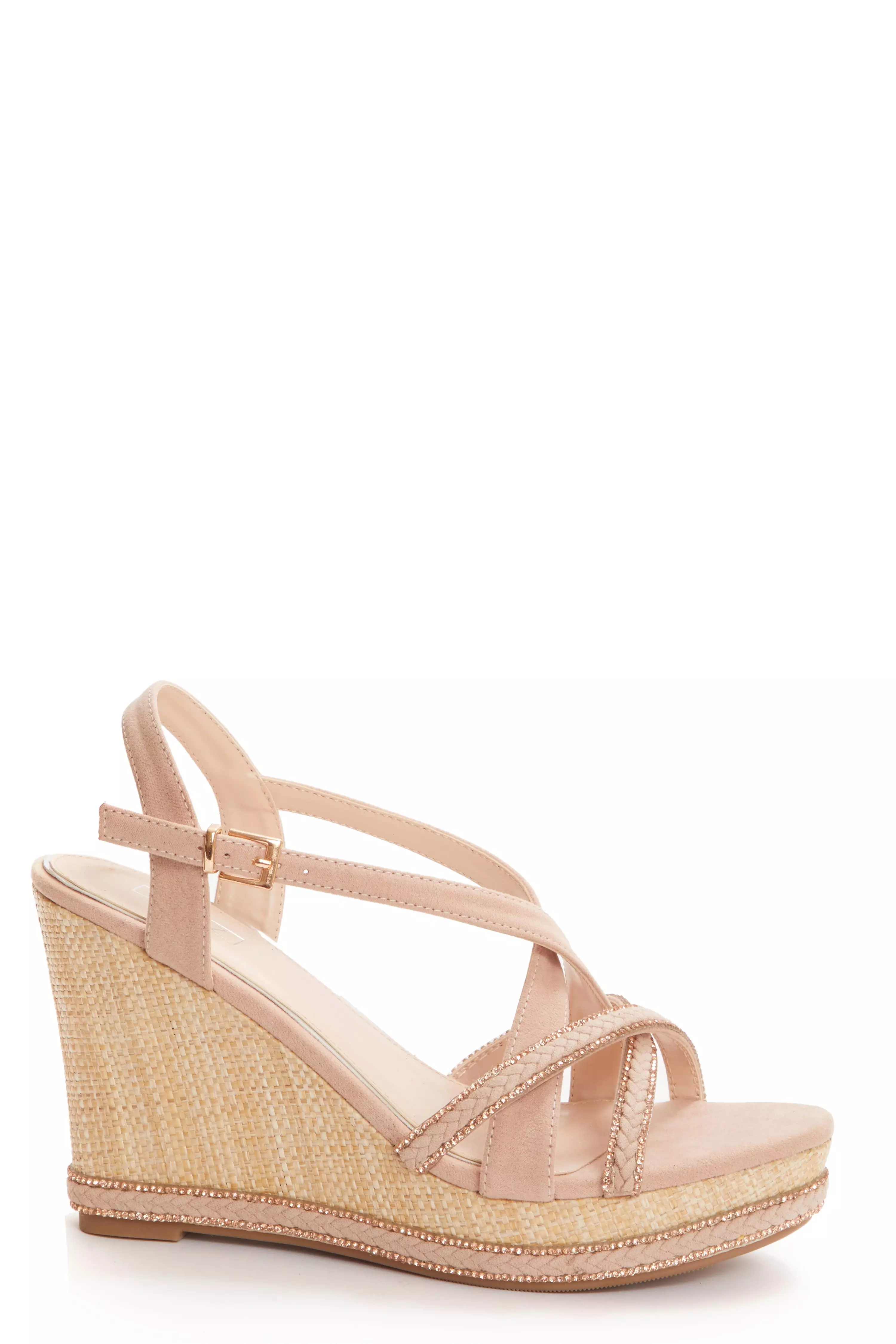 blush pink wedges