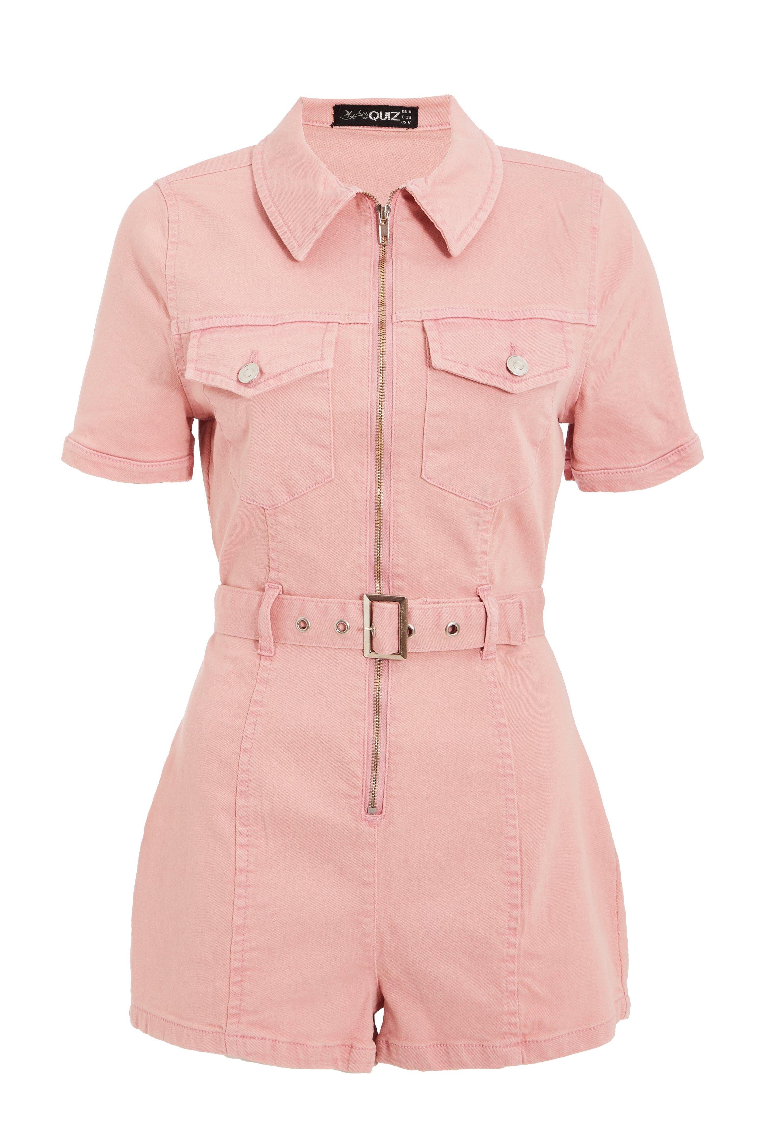quiz denim jumpsuit