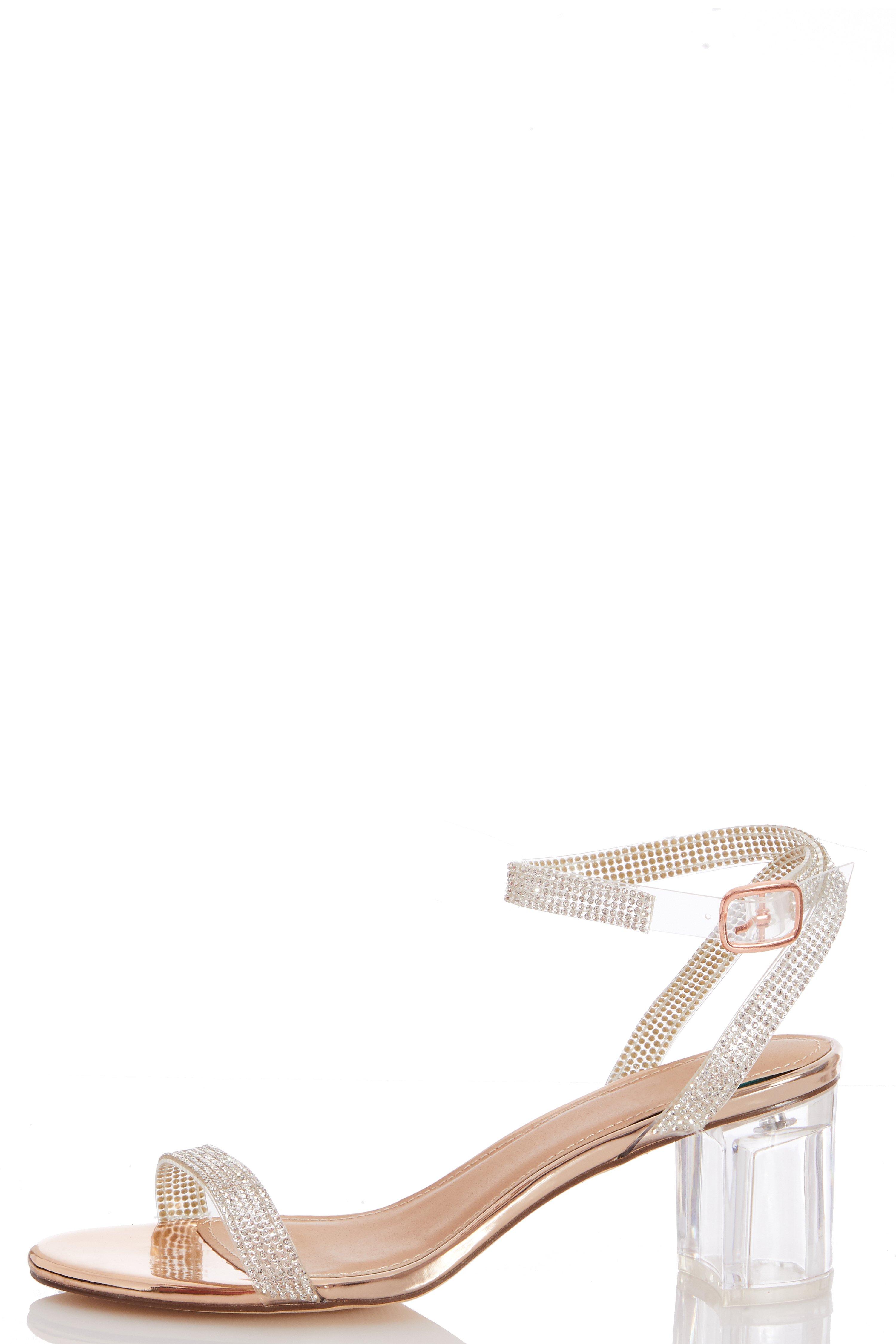 quiz rose gold sandals