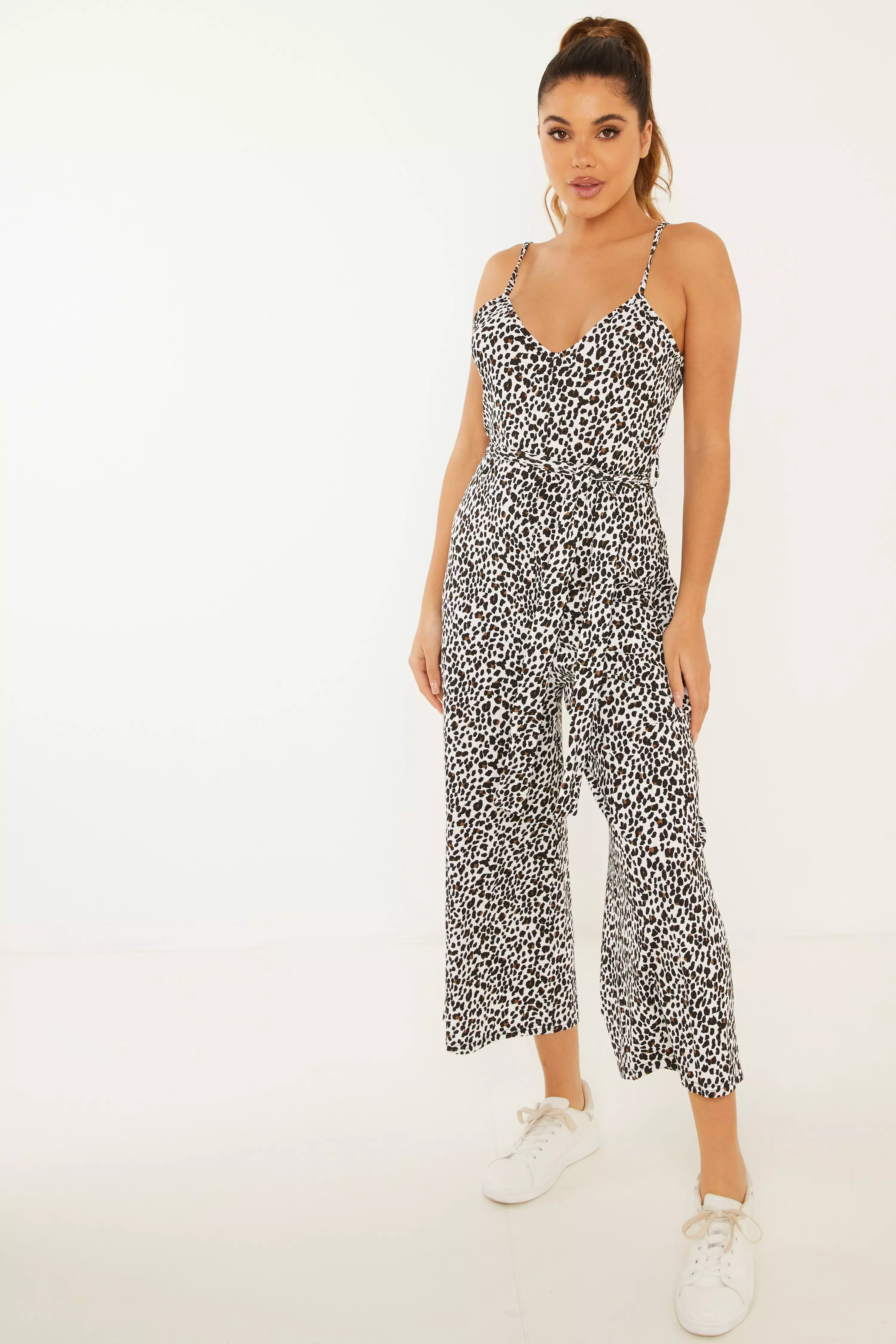 quiz leopard print jumpsuit